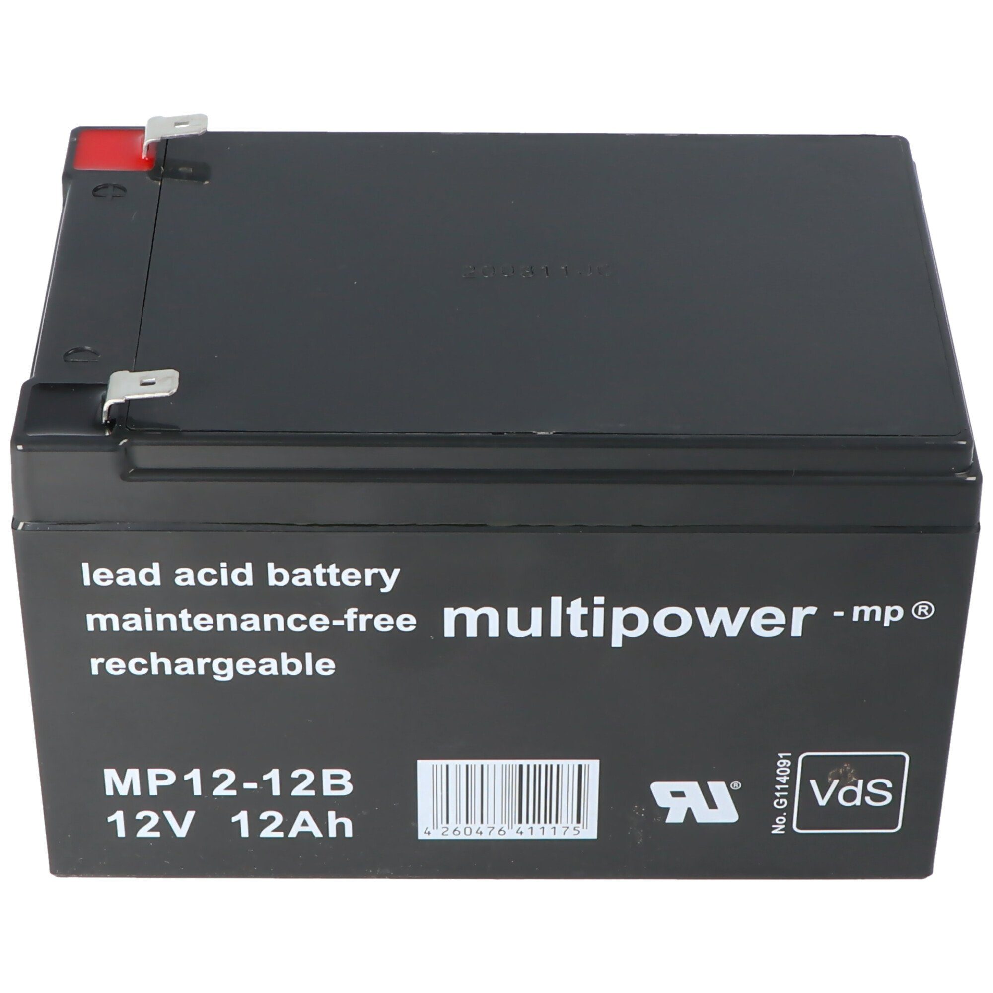 Multipower Multipower MP12-12B Blei Akku 12 Volt 12Ah Akku 12000 mAh (12,0 V)