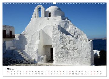 CALVENDO Wandkalender Kirchen und Klöster Griechenlands (Premium, hochwertiger DIN A2 Wandkalender 2023, Kunstdruck in Hochglanz)