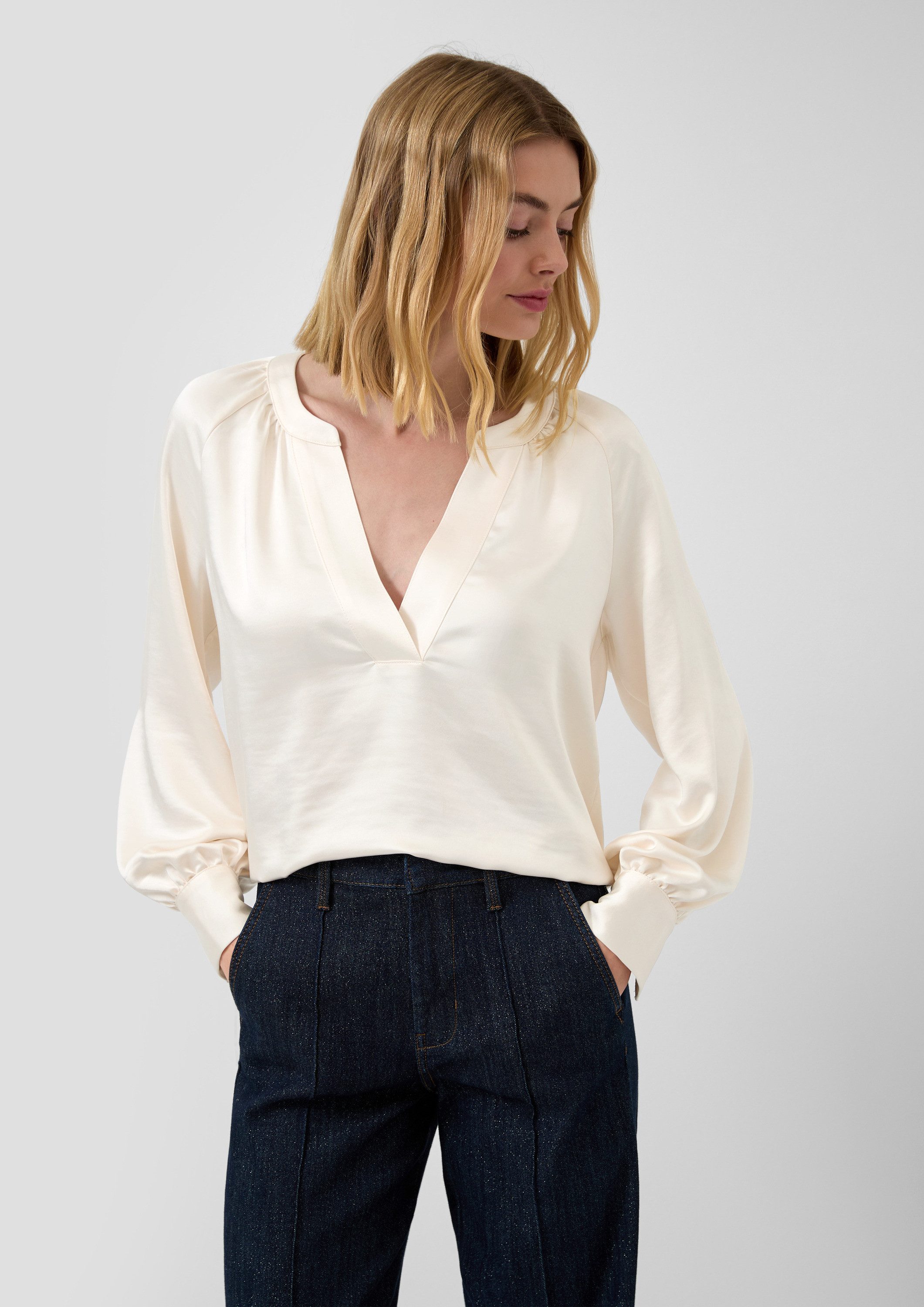 s.Oliver Langarmbluse Bluse Tunikabluse im Relaxed günstig online kaufen