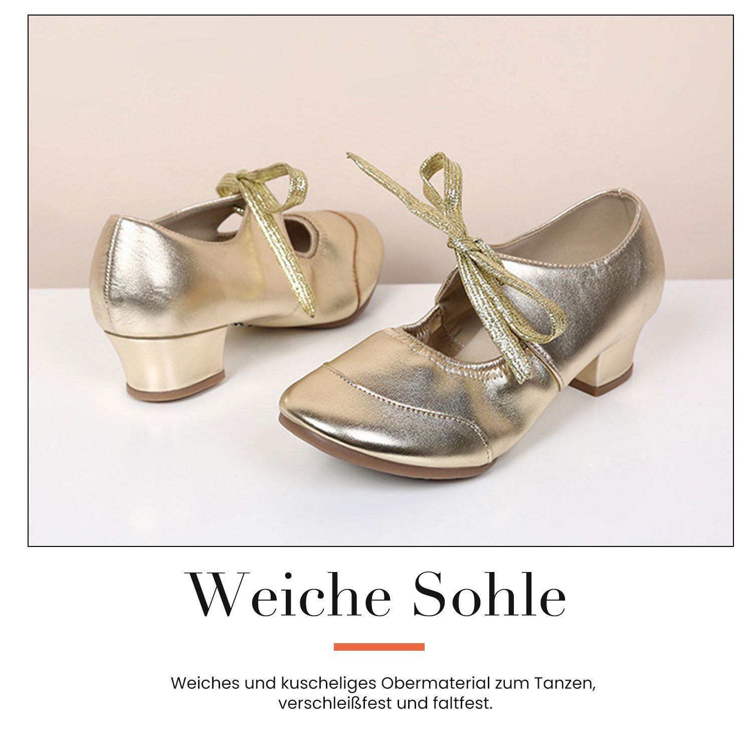 schnüren Latein Tanzschuhe Tanzschuh Gold Daisred Salsa Schnürsenkel Damen mit