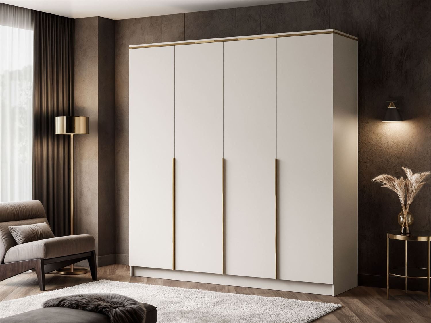 Lookway Kleiderschrank AURORA 4D KASCHMIR 200x57x213 cm – Bild 3 von 5
