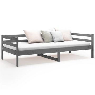 vidaXL Bett Tagesbett Grau 90x190 cm Massivholz Kiefer