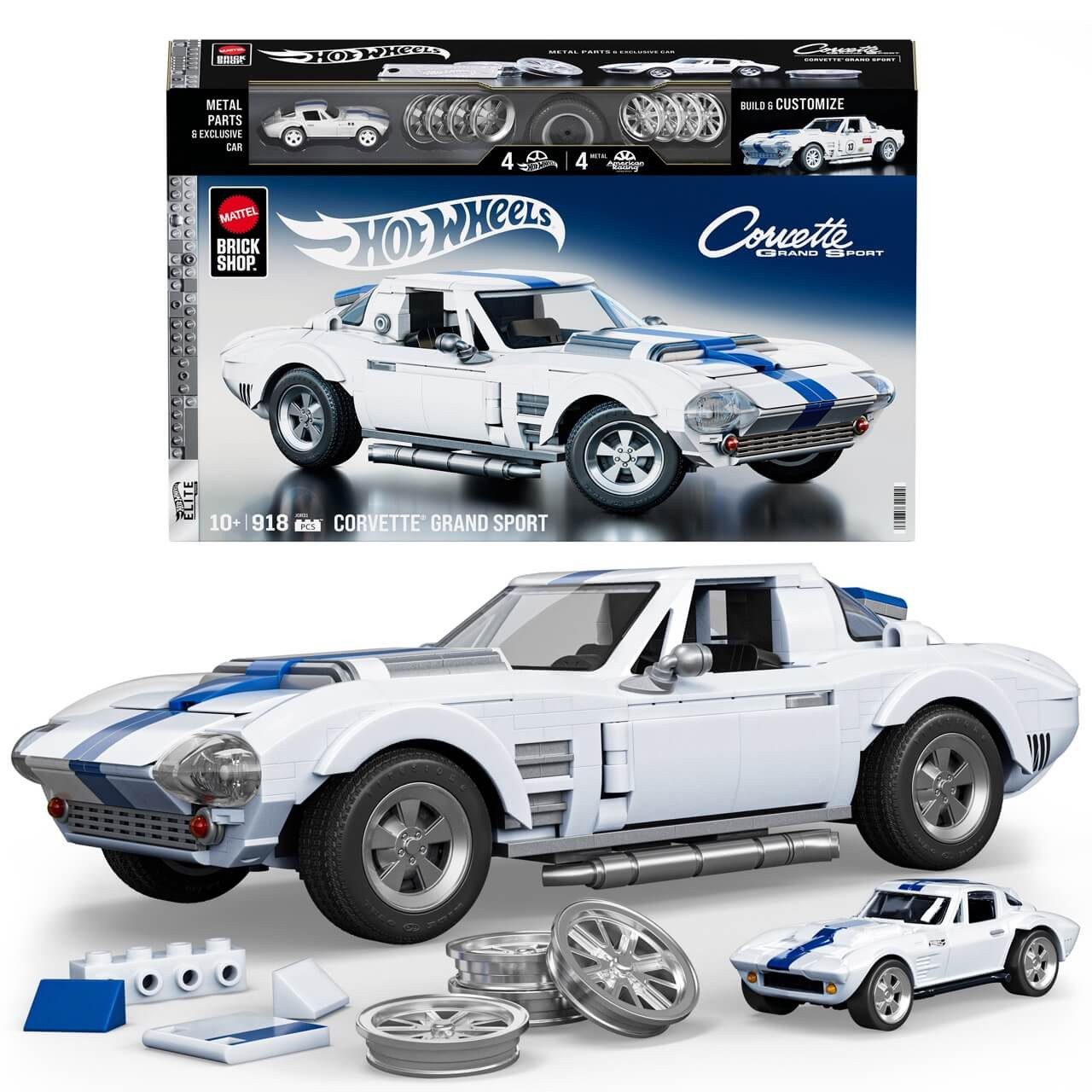 Mattel® Mattel JGR31 - Mattel Brick Shop HW ELITE SERIES CORVETTE Konstruktions-Spielset