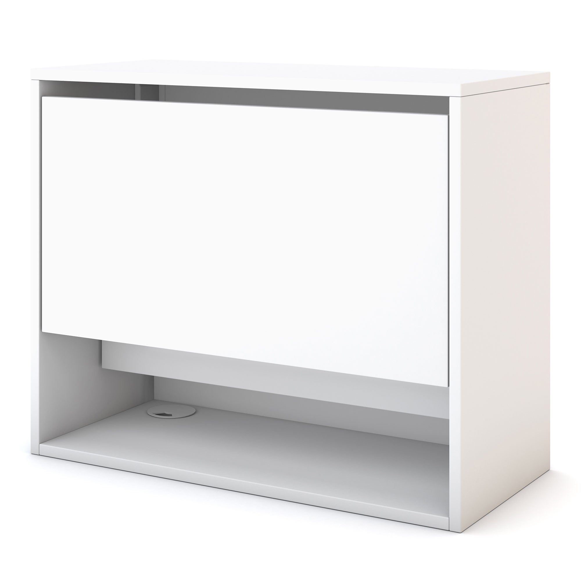 ASSMANN Büromöbel Sekretär Cubas (74x80cm Weiß, fertig montiert, für Homeoffice), TÜV-zertifiziert