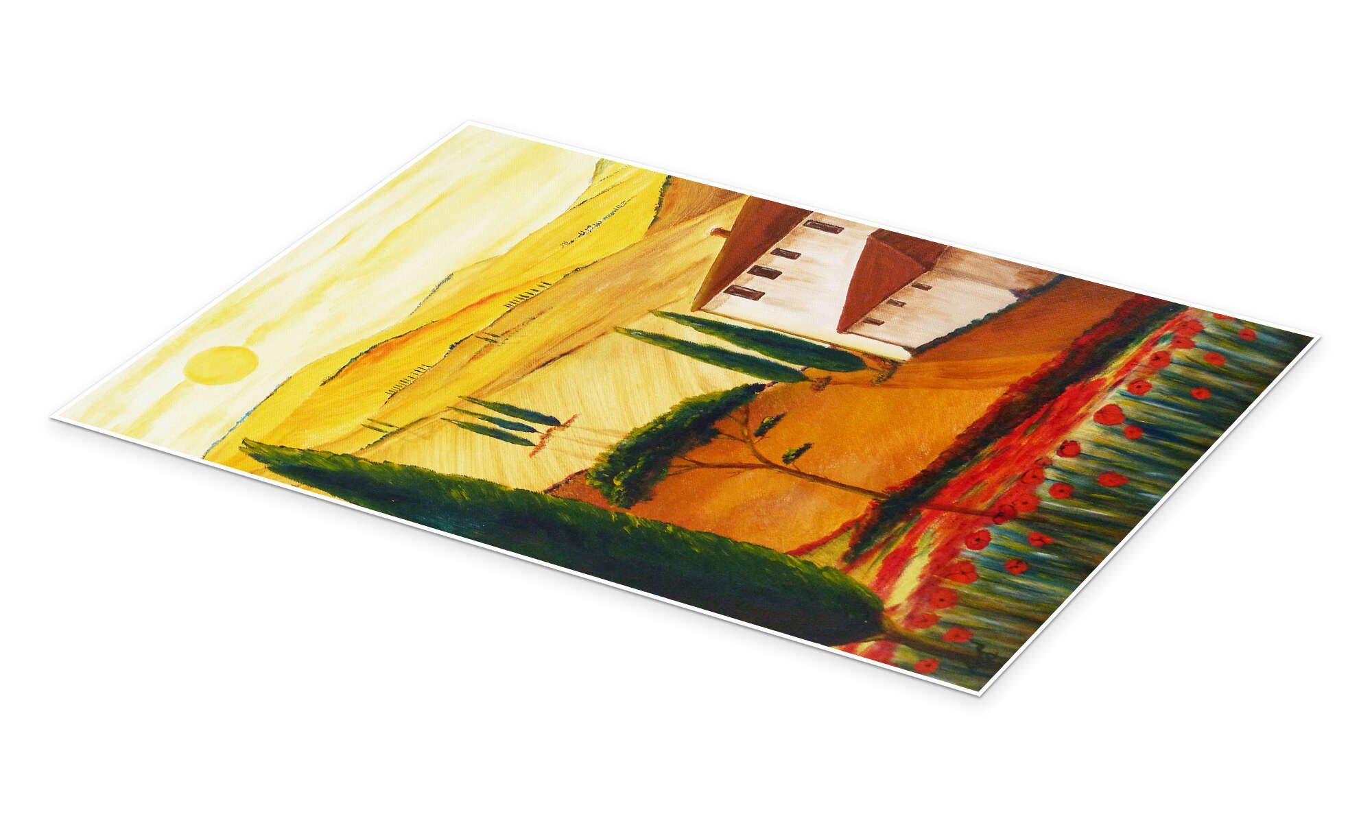 Posterlounge Wandbild Toskanaidylle 3 heller, Christine Huwer, erhältlich als Poster, Leinwandbild, Wandsticker oder Acrylglasbild