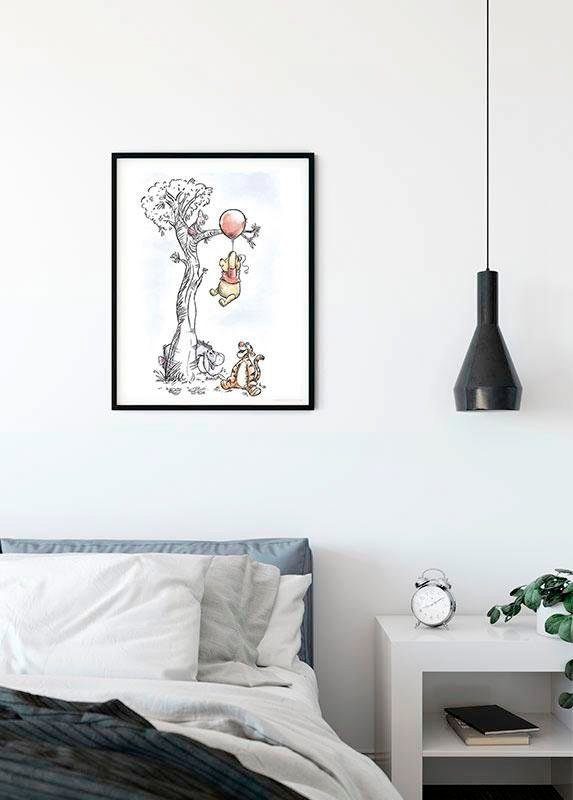 Komar Bild Winnie the Pooh Hang on, Disney (1 St), Wandbild zur Dekoration im Kinderzimmer - ohne Rahmen