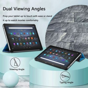 Wigento Tablet-Hülle Für Amazon Kindle Fire HD10 / HD10 Plus 2021 3folt Wake UP Smart Cover Etuis Hülle Case Schutz Motiv 5