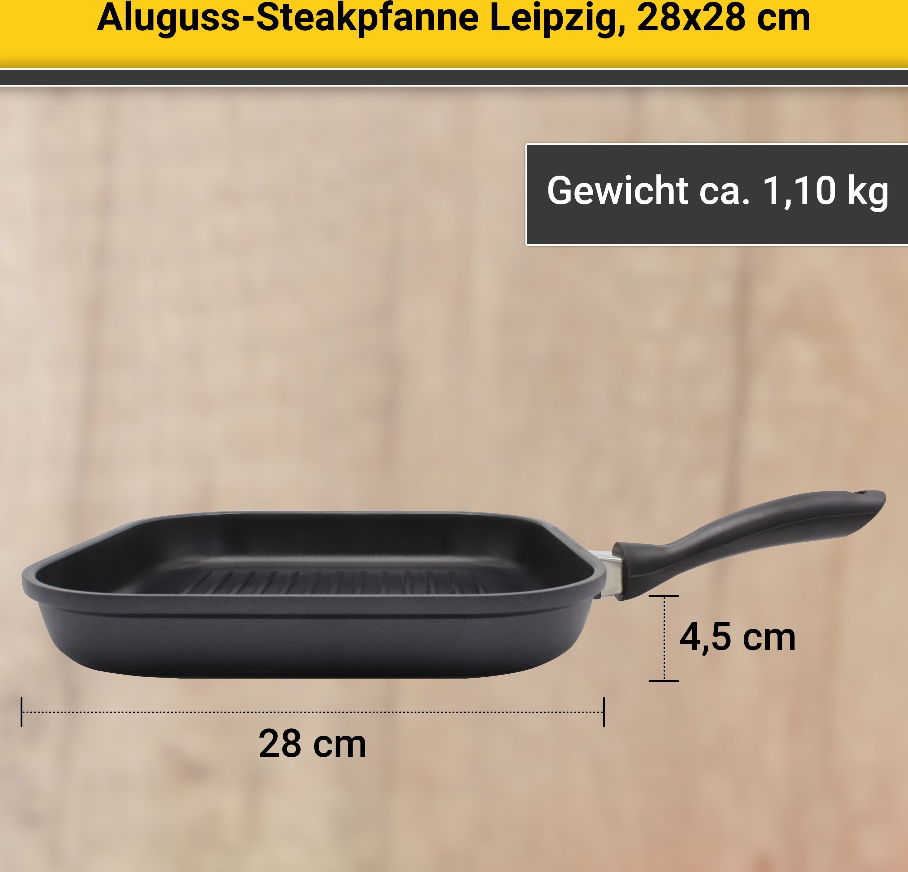 Aluminiumguss Leipzig, Krüger (1-tlg) Steakpfanne