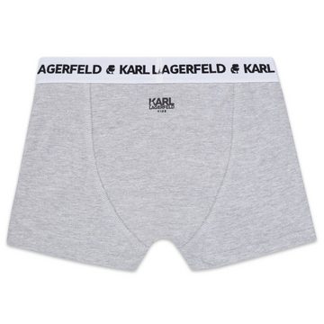 KARL LAGERFELD Boxershorts Karl Lagerfeld Boxershorts Trunks 2er Set grau Logo