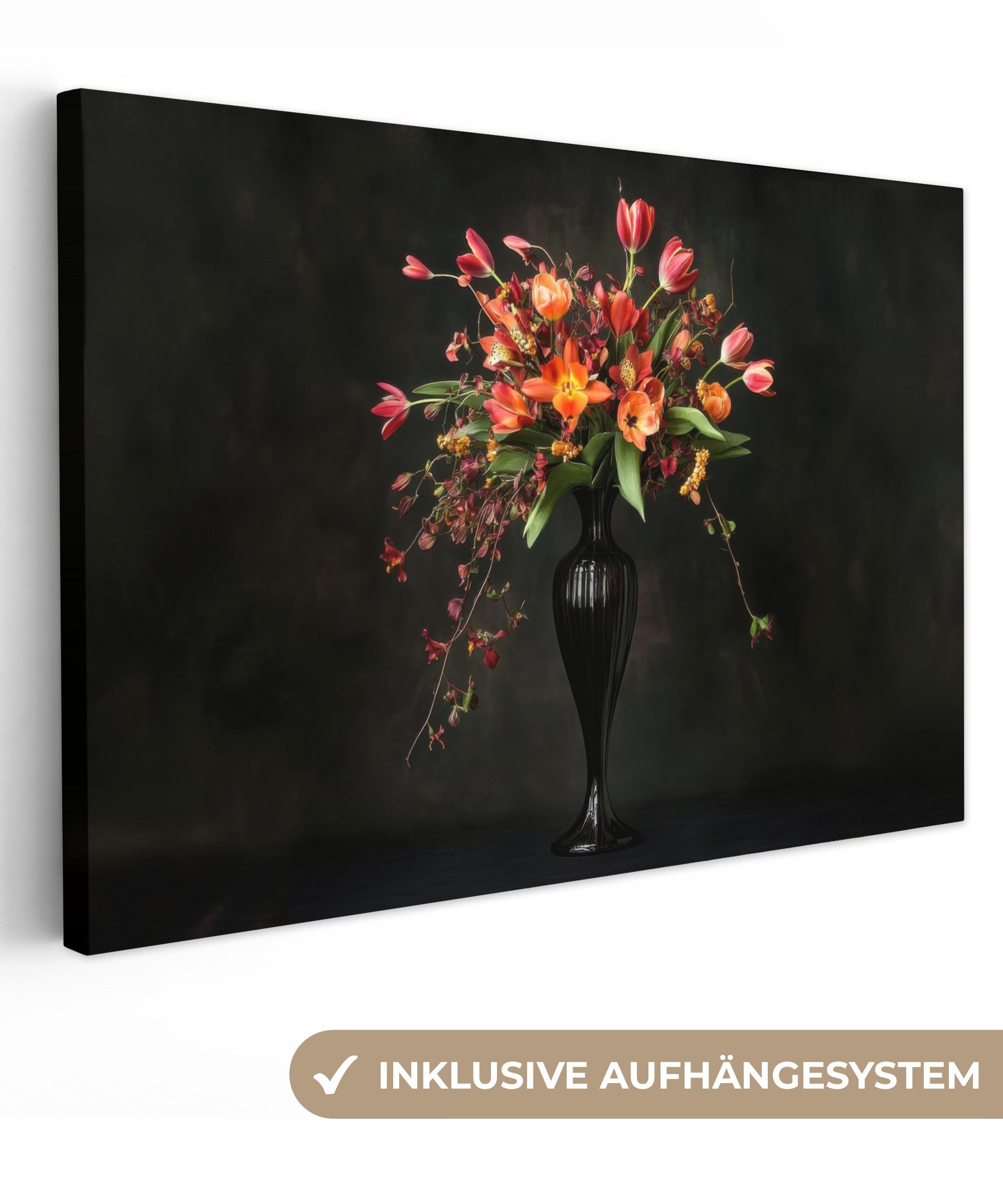 OneMillionCanvasses® Leinwandbild Ornamental - Blumenstrauß - günstig online kaufen