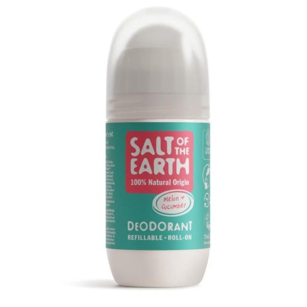 Salt of the earth Deo-Roller Pøírodní kulièkový deodorant Melone & Gurke (Deo Roll-on) 75 ml