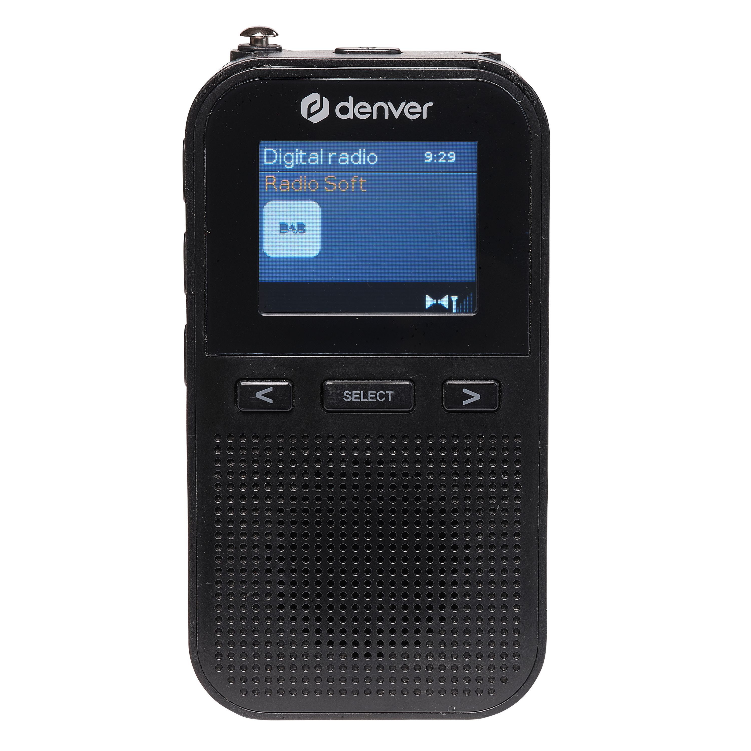 Denver DAH-126 Digitalradio (DAB) (DAB+, FM/UKW Radio, 1 W, Ausziehbare Teleskopantenne, kompakt & handliches Design)