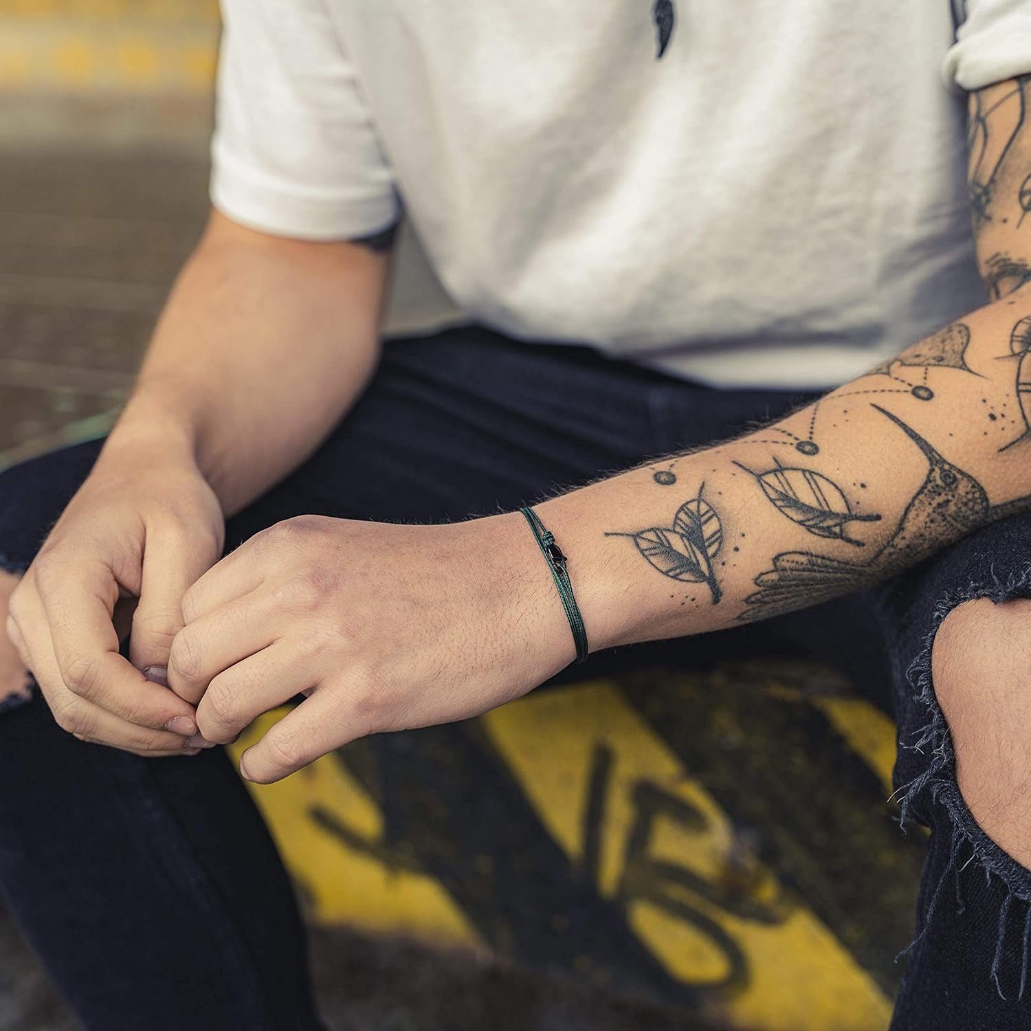 Made by Nami Wickelarmband Minimalistisches Armband mit Karabinerhaken Herren Armband Damen, Maritimes Armband Wasserfest & Verstellbar