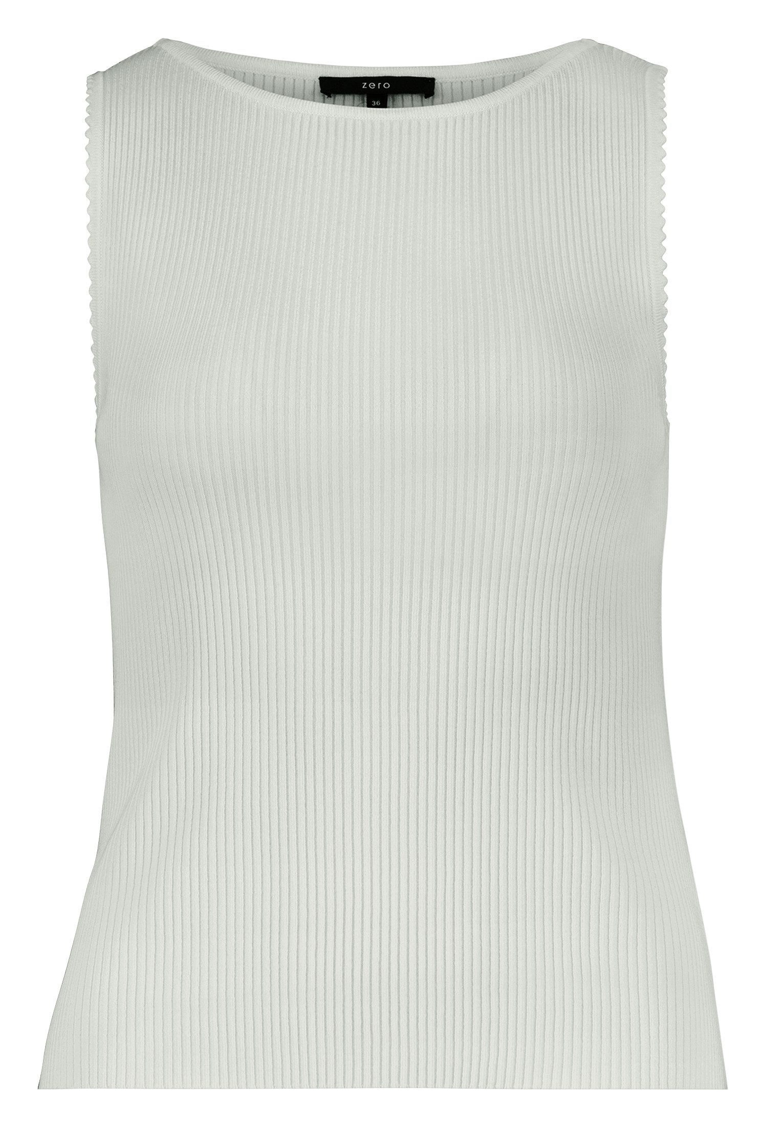 Zero Stricktop Damen ohne Arm mit Wellenkante