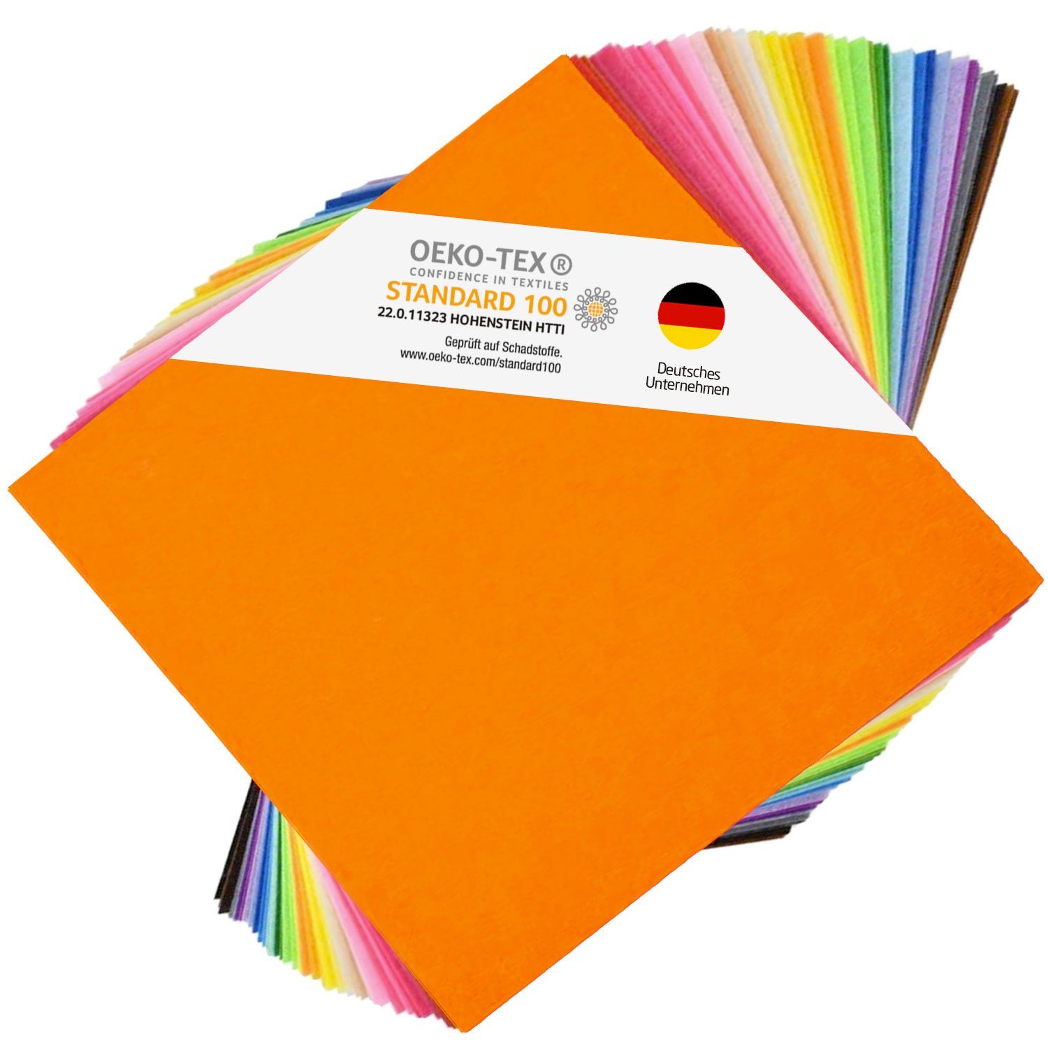 Miqio Bastelfilz 80 er Set Bastelfilz 80 Blatt Filzstoff 30 x 30 cm, Schadstoffgeprüft. Ökotex zertifiziert.