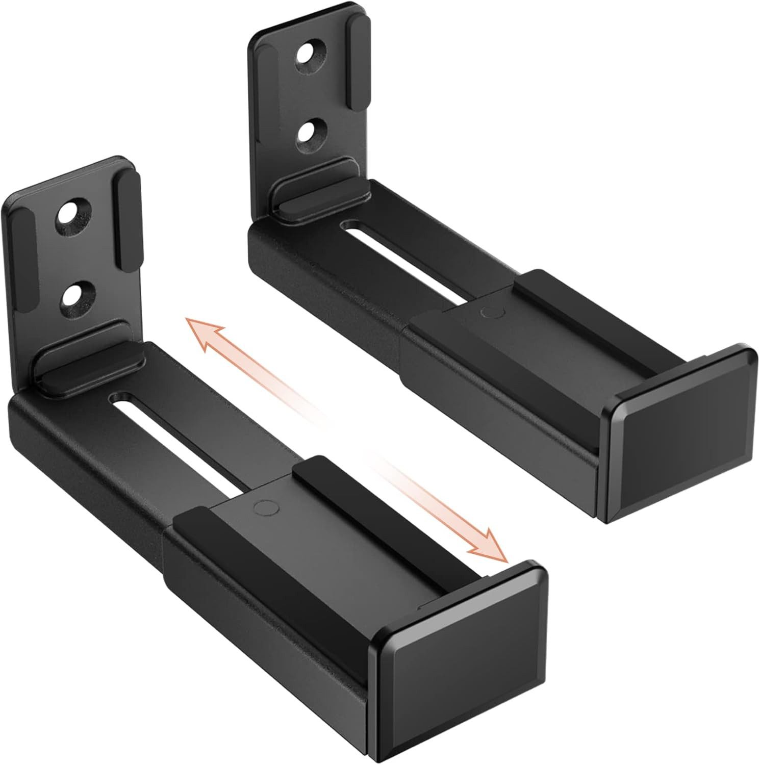Soundbar-Halterung Universal Soundbar Wandhalterung 2er Set, Schwarz