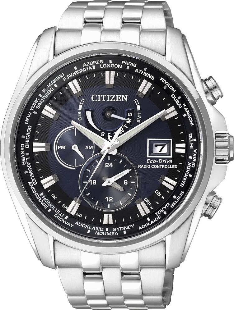 Citizen Funk-Multifunktionsuhr AT9030-55L, Armbanduhr, Herrenuhr, Solar, bis 20 bar wasserdicht, Edelstahlarmband