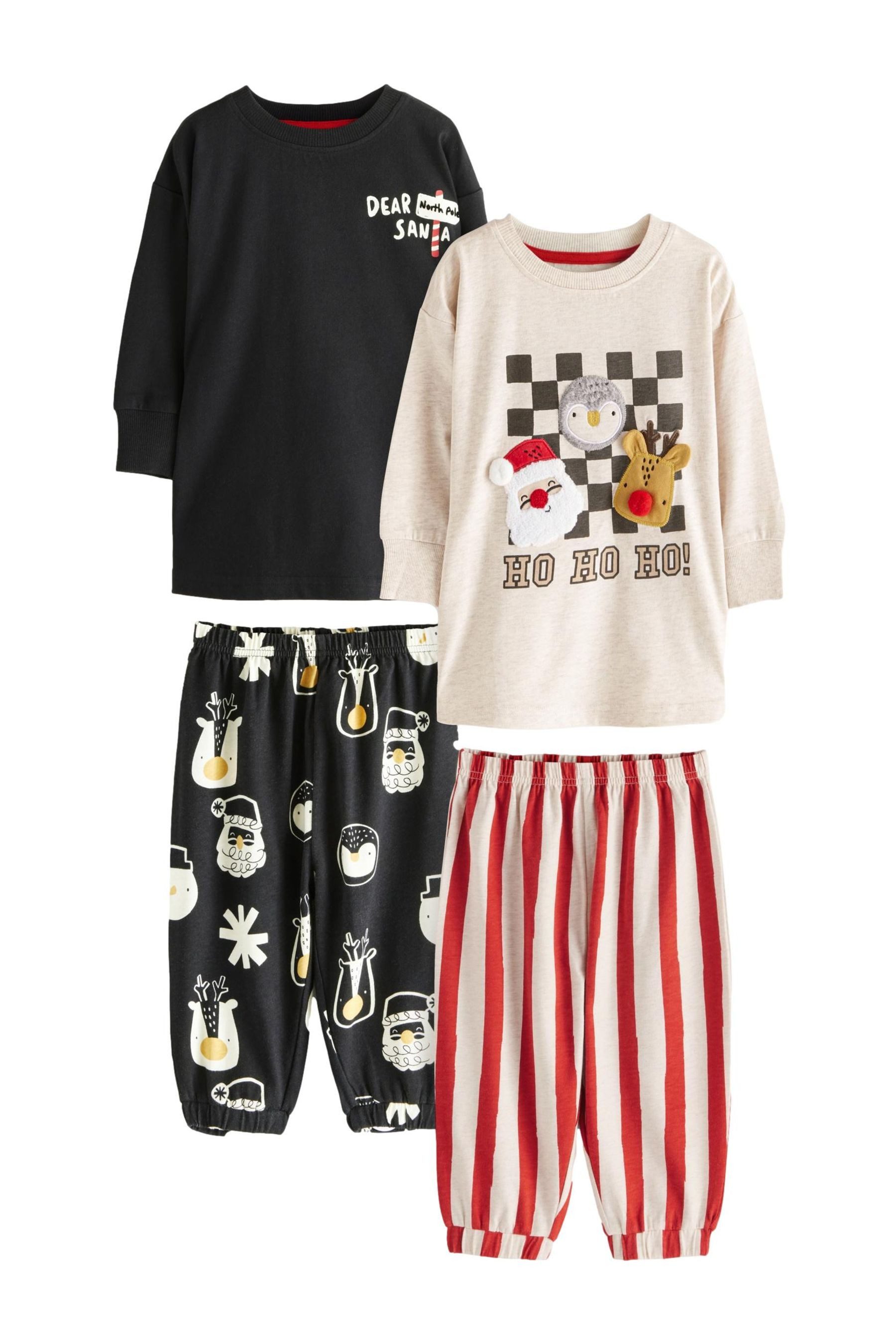 Pyjama Oversized Fit Schlafanzug aus Baumwolle, 2er-Pack