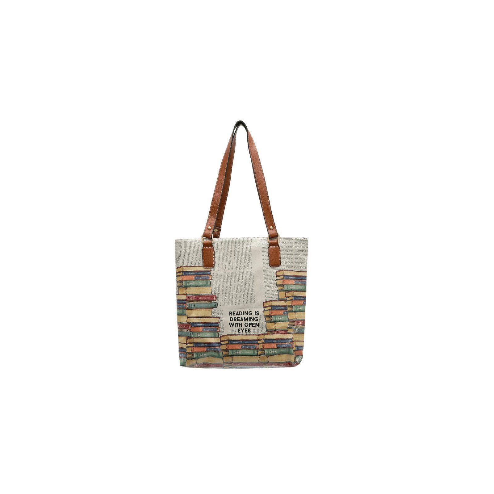 DOGO Umhängetasche Multi Pocket Bag Shopper-Tasche The Wise Owl Damen, Handgefertigt – Bild 2 von 4