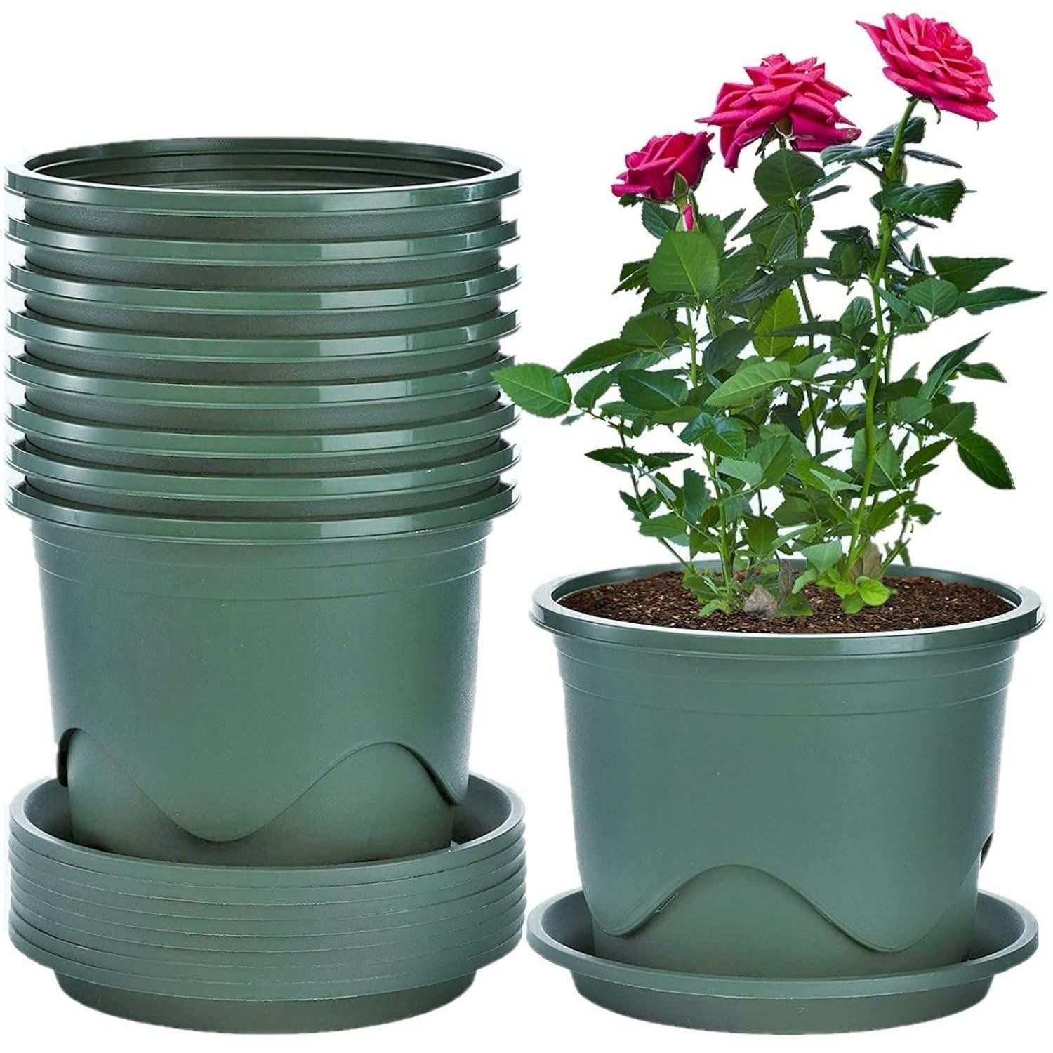 LuxusKollektion Blumentopf Untertopf Pflanztopf 16cm Grün (6 St)