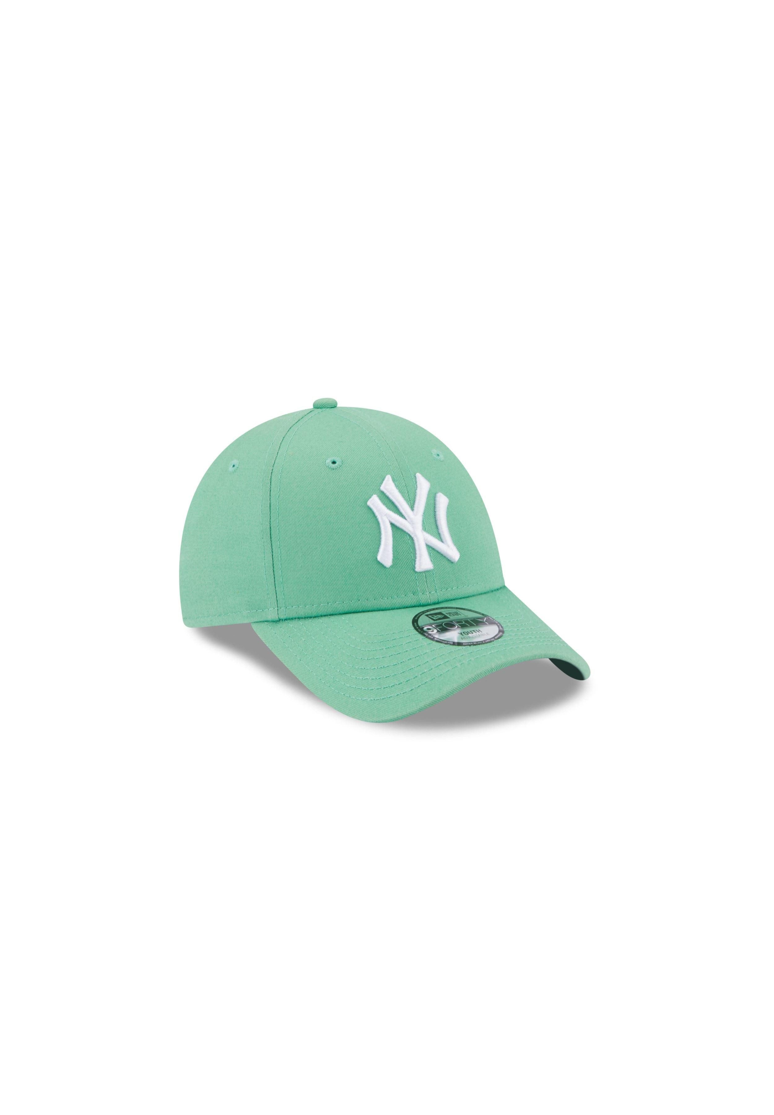 New Era Baseball Cap New York Yankees MLB League Essential Green White 9Forty Adjustable Ki (1-St)