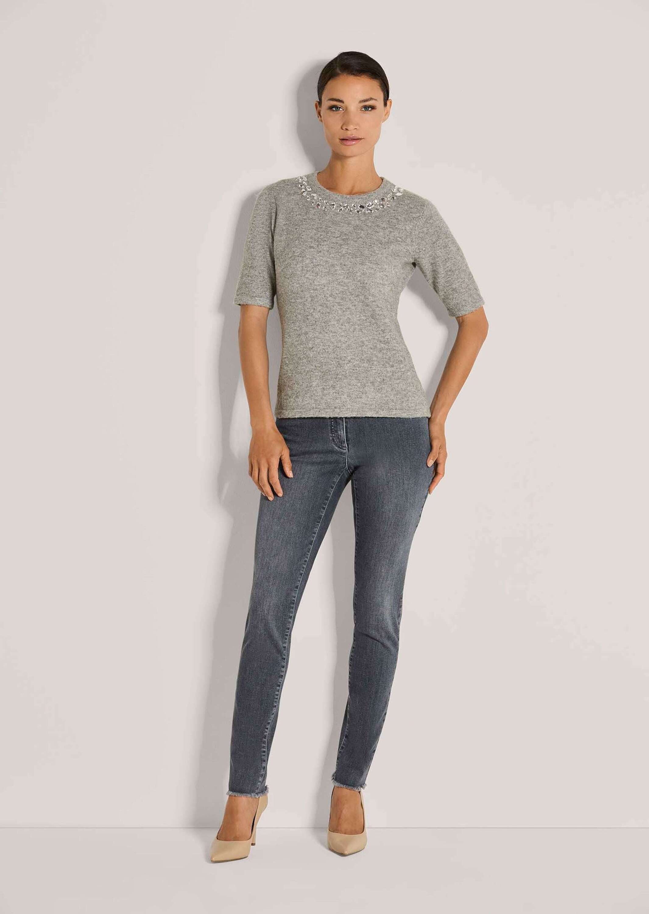 Strickpullover Eleganter Businesspullover mit Rundhals