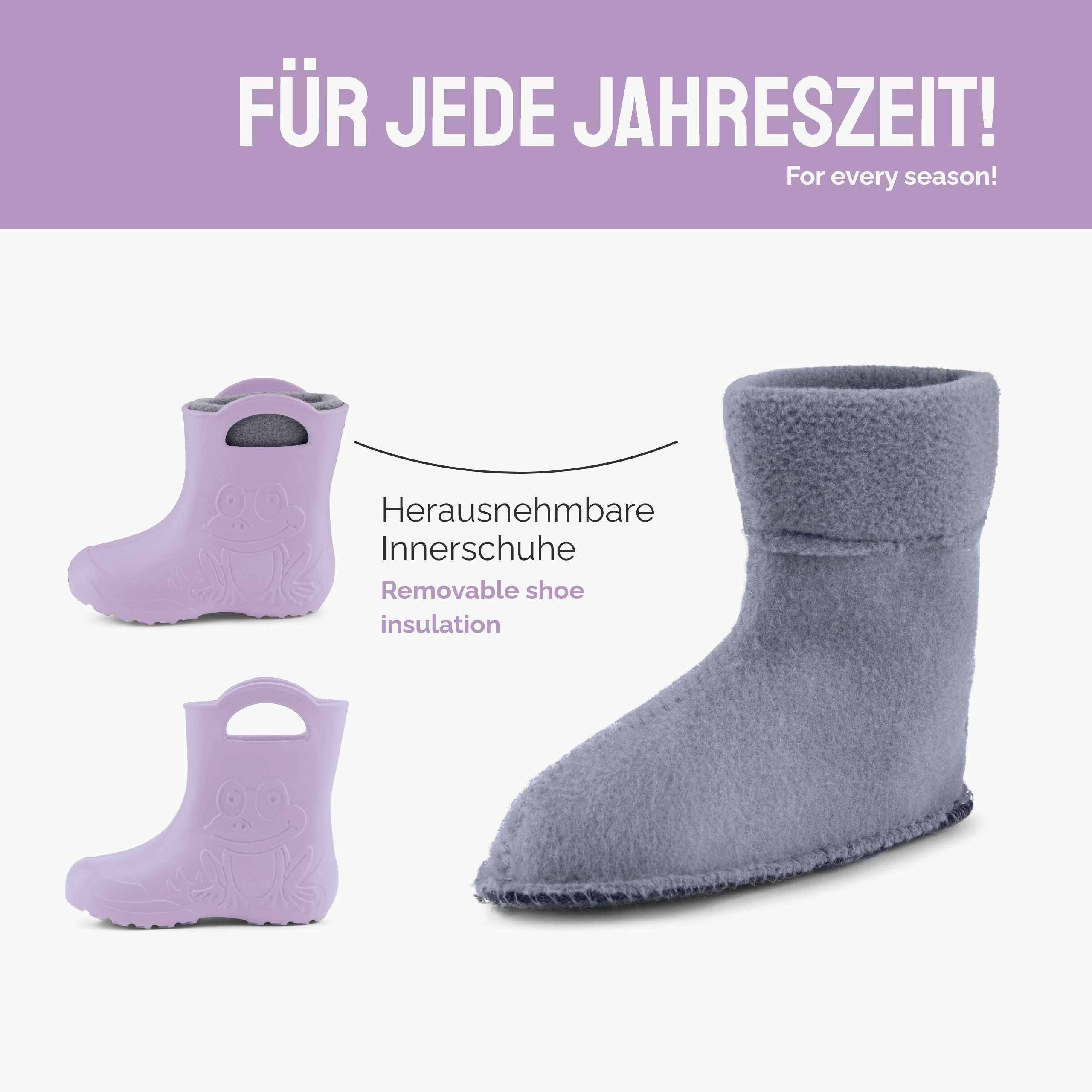 Ladeheid Kinder EVA federleichte Regenschuhe LA-CA-03 Gummistiefel – Bild 4 von 5
