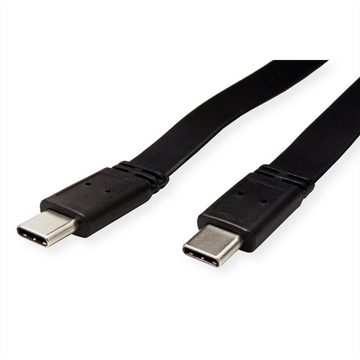 VALUE USB4 Gen 3 Kabel, Emark, C-C, ST/ST USB-Kabel, USB Typ C (USB-C) Männlich (Stecker), USB Typ C (USB-C) Männlich (Stecker) (50.0 cm), 40Gbit/s, 100W, extra-flach