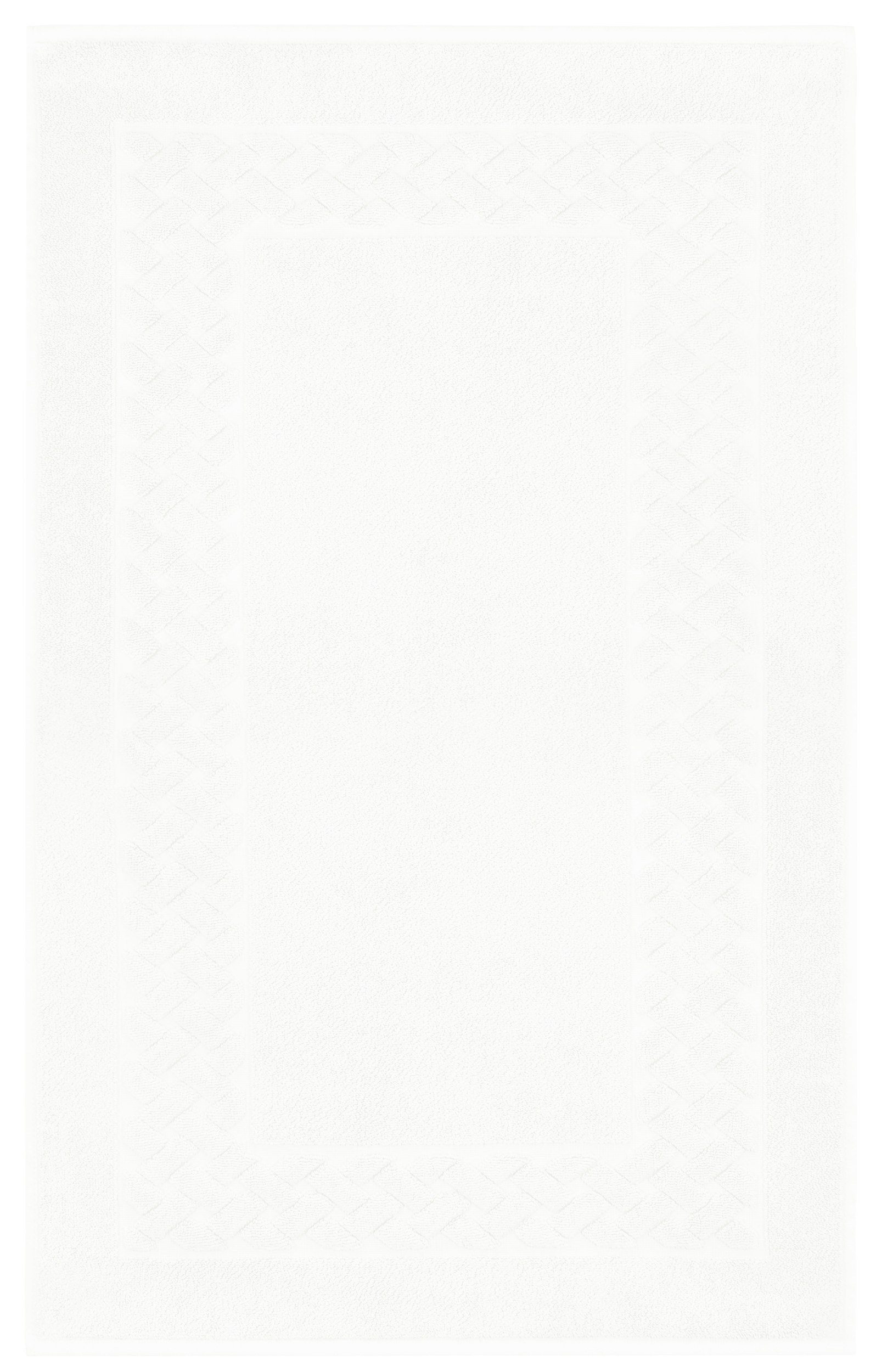 Badematte Royal Lashuma, Höhe 5 mm, schnell trocknend, strapazierfähig, Baumwolle, rechteckig, weicher Bad Läufer weiß 50x80 cm