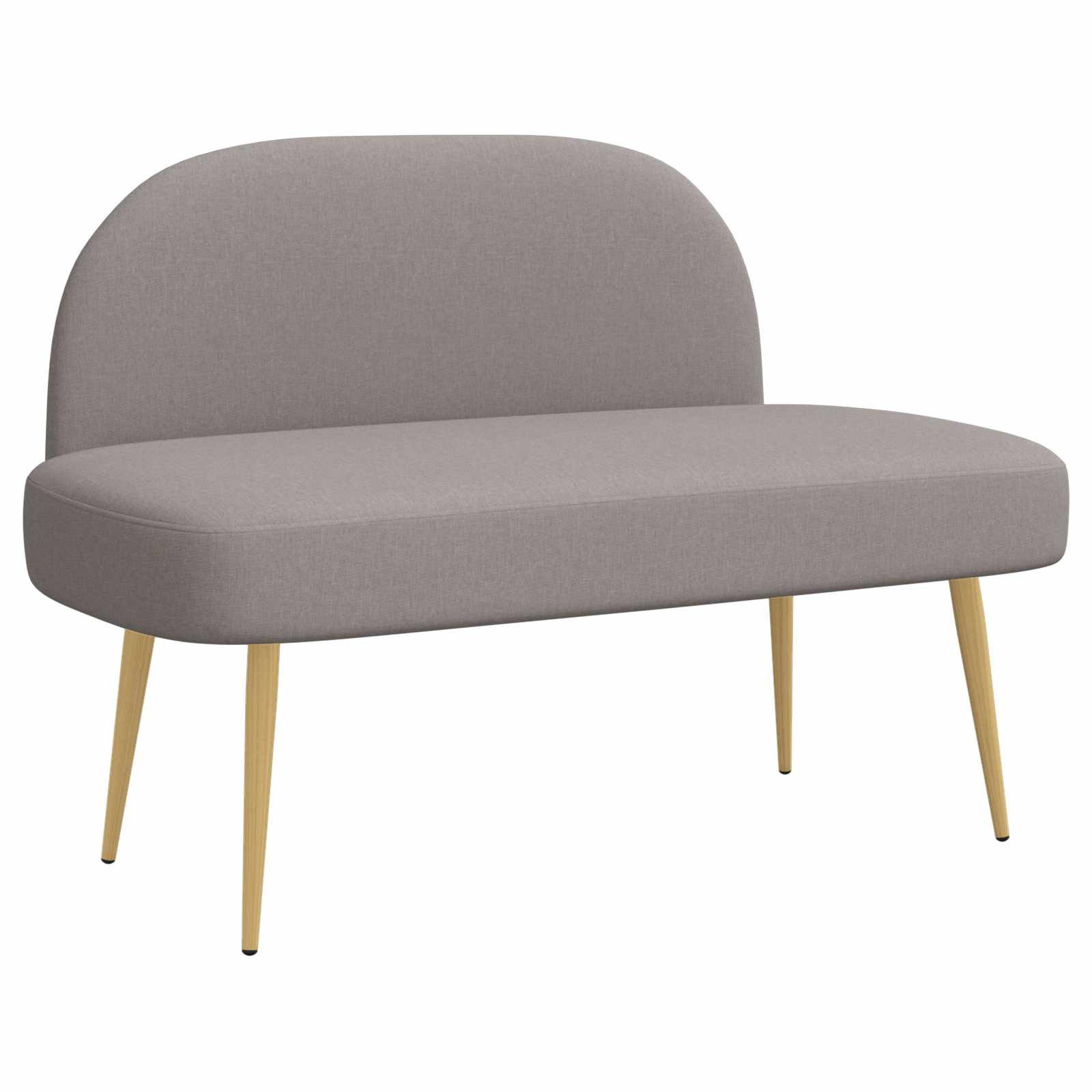 vidaXL Sitzbank Gepolsterte Bank mit Rückenlehne Taupe 110 x 60 x 76 cm (1-St)