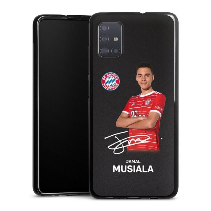 DeinDesign Handyhülle Jamal Musiala Offizielles Lizenzprodukt FC Bayern München Samsung Galaxy A51 Silikon Hülle Bumper Case Handy Schutzhülle