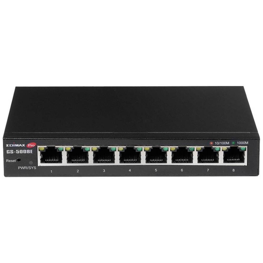 Edimax 8-Port Gigabit Web Smart Switch GS-5008E Netzwerk-Switch