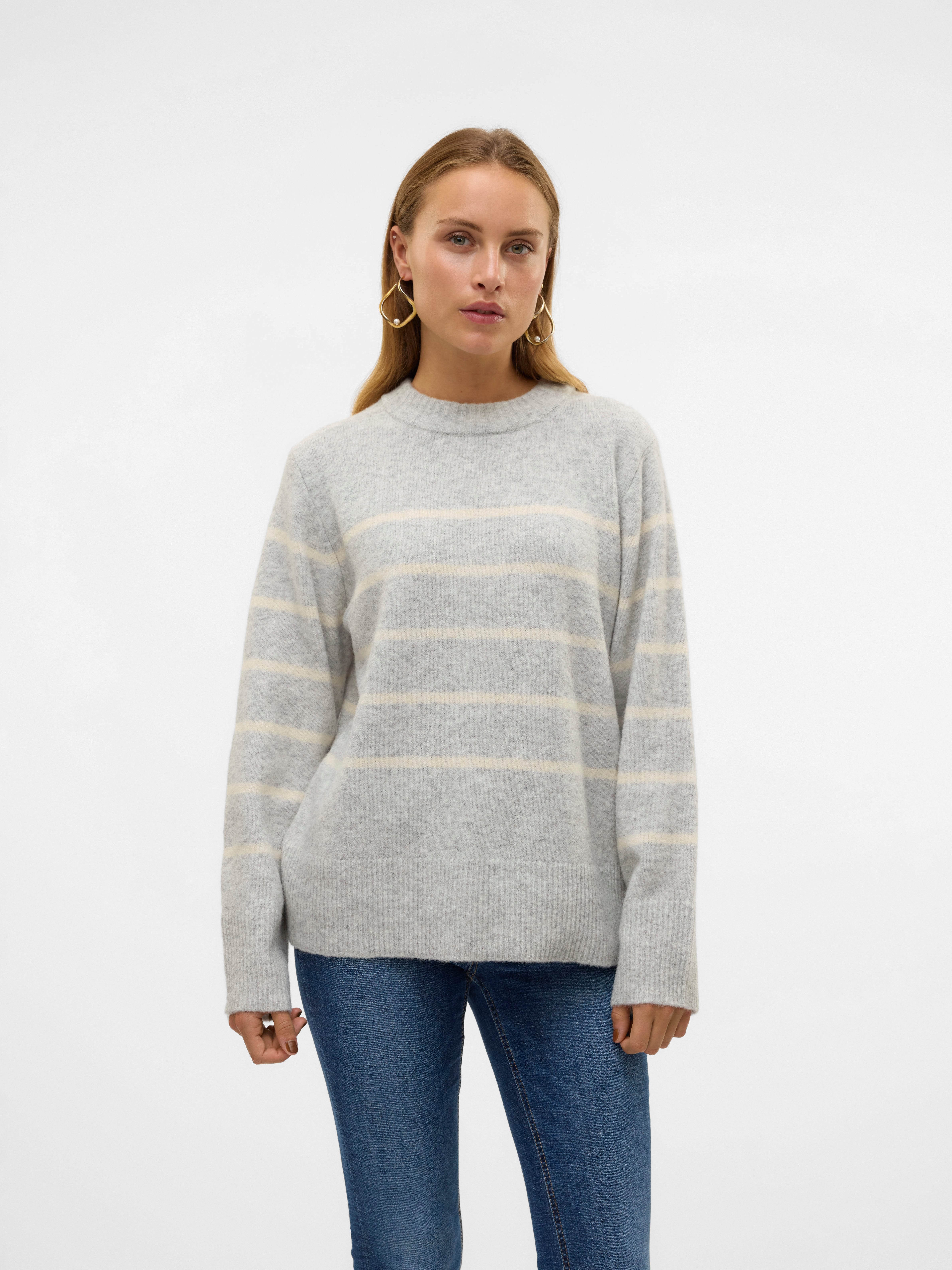 Strickpullover VMFLAWLESS LS O-NECK PULLOVER GA NOOS
