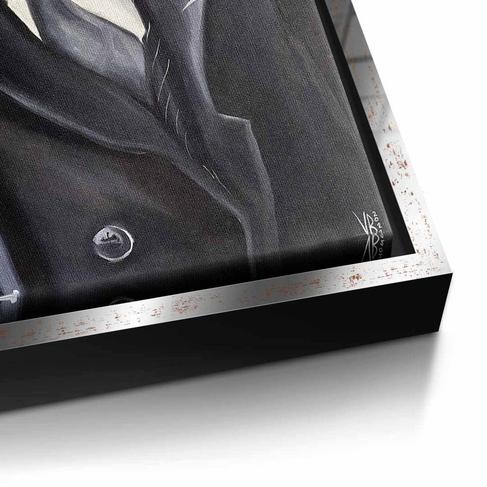 Mafia by Viqa Rahmen Motivationsbild Art designed Leinwandbild, - silberner DOTCOMCANVAS® Premium -
