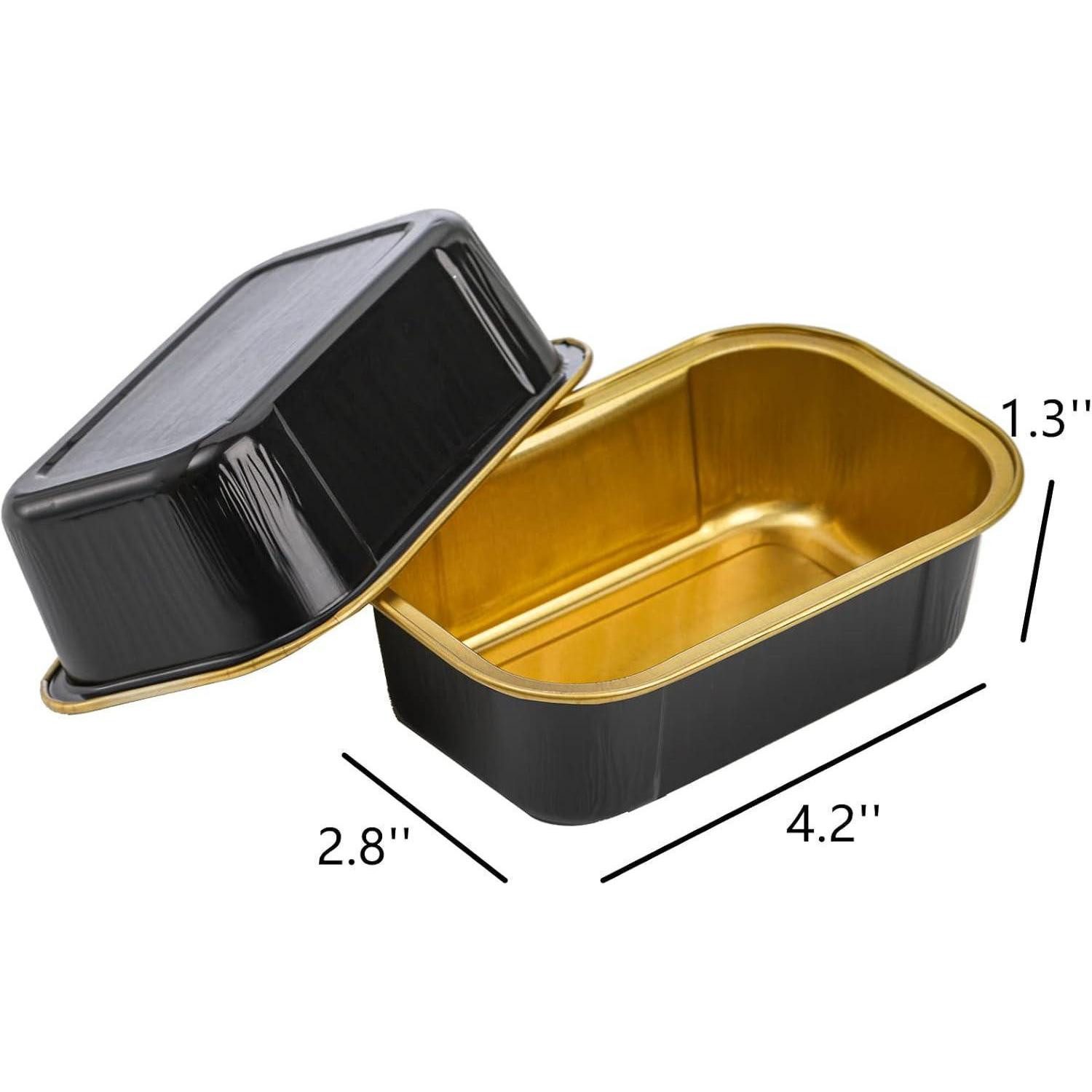 LuxusKollektion Muffinform Alufolie Backformen mit Deckel 60 Stück, 150ml Einweg-Ramekins