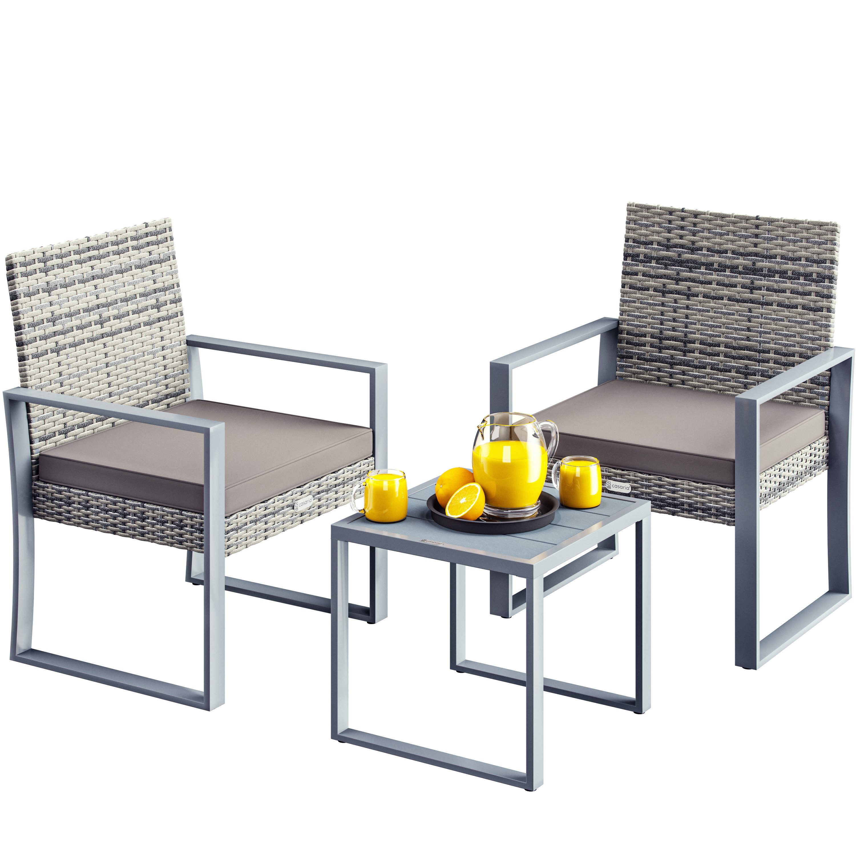 Casaria Balkonset, WPC Tisch 160kg Belastbarkeit günstig online kaufen