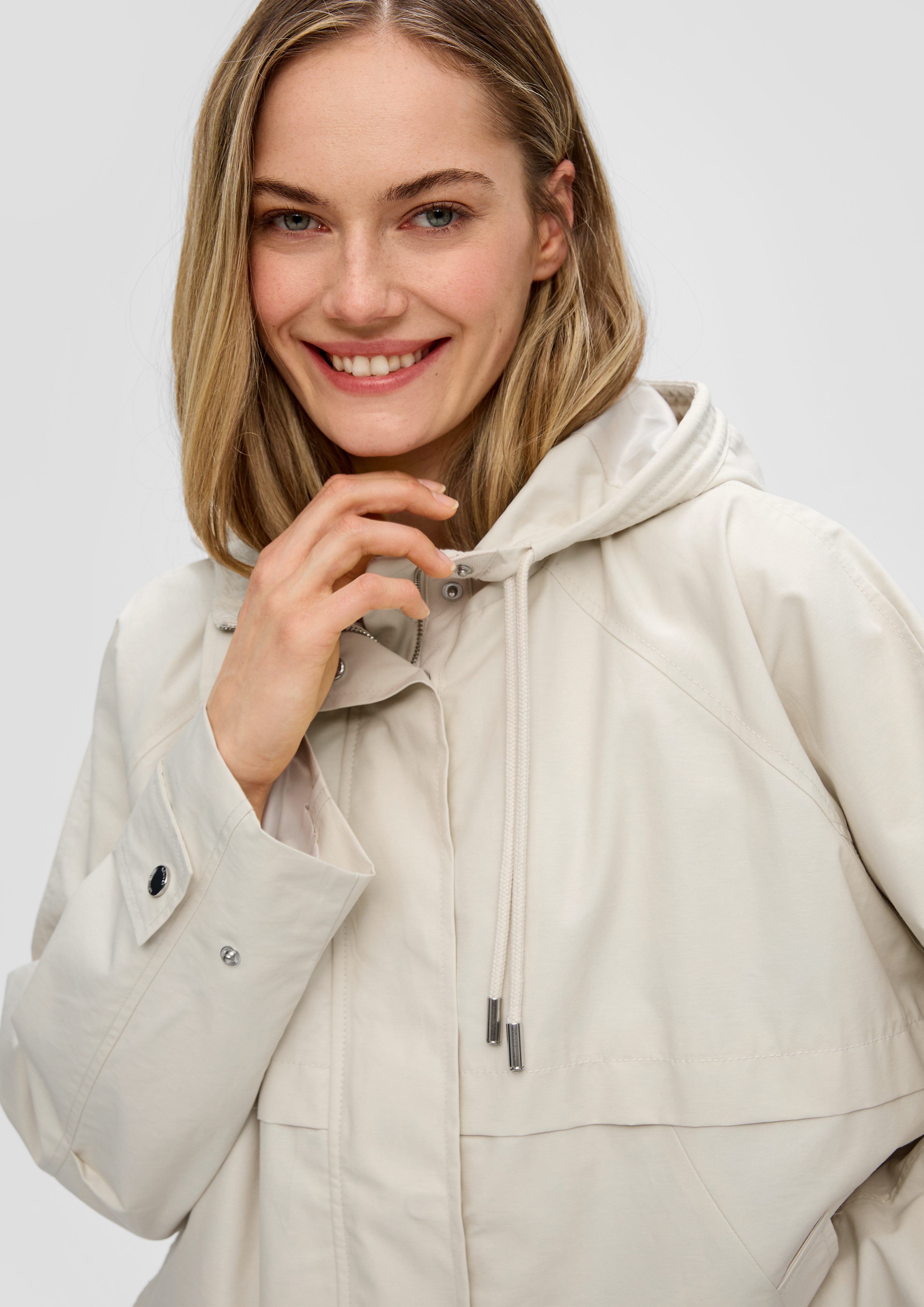 s.Oliver Funktionsjacke Kapuzenjacke mit Garment Wash günstig online kaufen