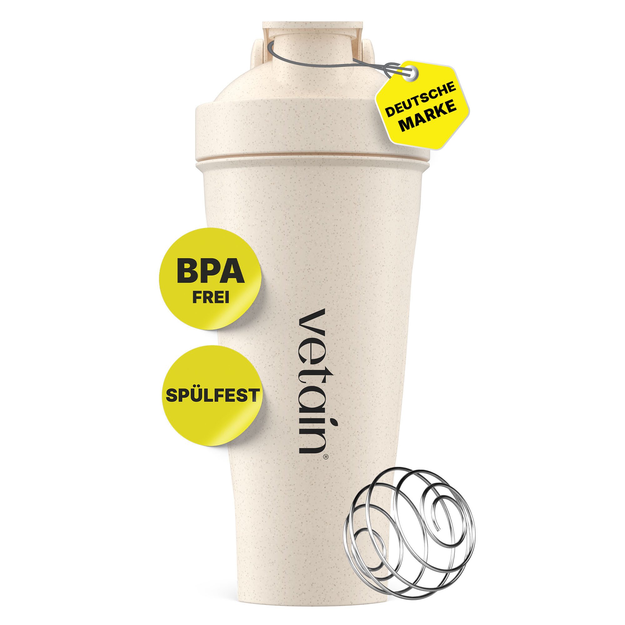 VETAIN Protein Shaker 700 ml - Auslaufsicher - BPA frei - Spülmaschinenfest, Kunststoff, Auslaufsicher, BPA frei, Spülmaschinenfest