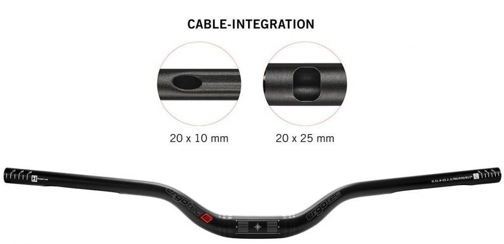 Ergotec Fahrradlenker ergotec Riser Bar 50 i MTB-Lenker 35 x 780 mm schwarz