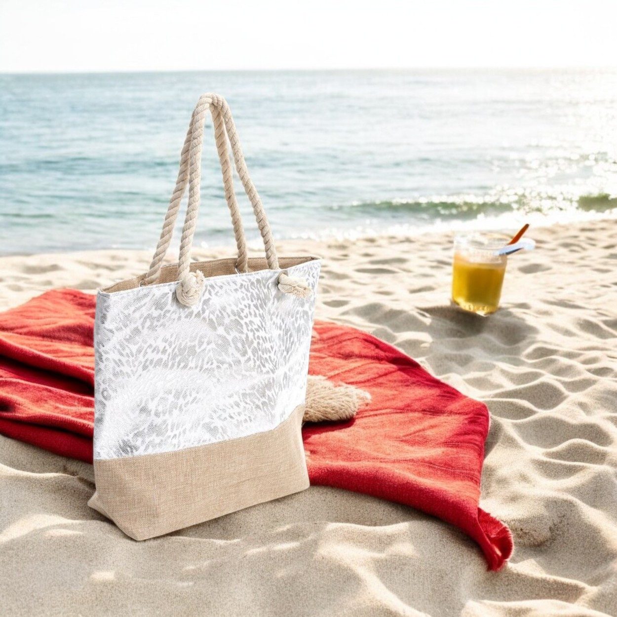 KARMA XL-Strandtasche Strandtasche Damen groß Leo günstig online kaufen