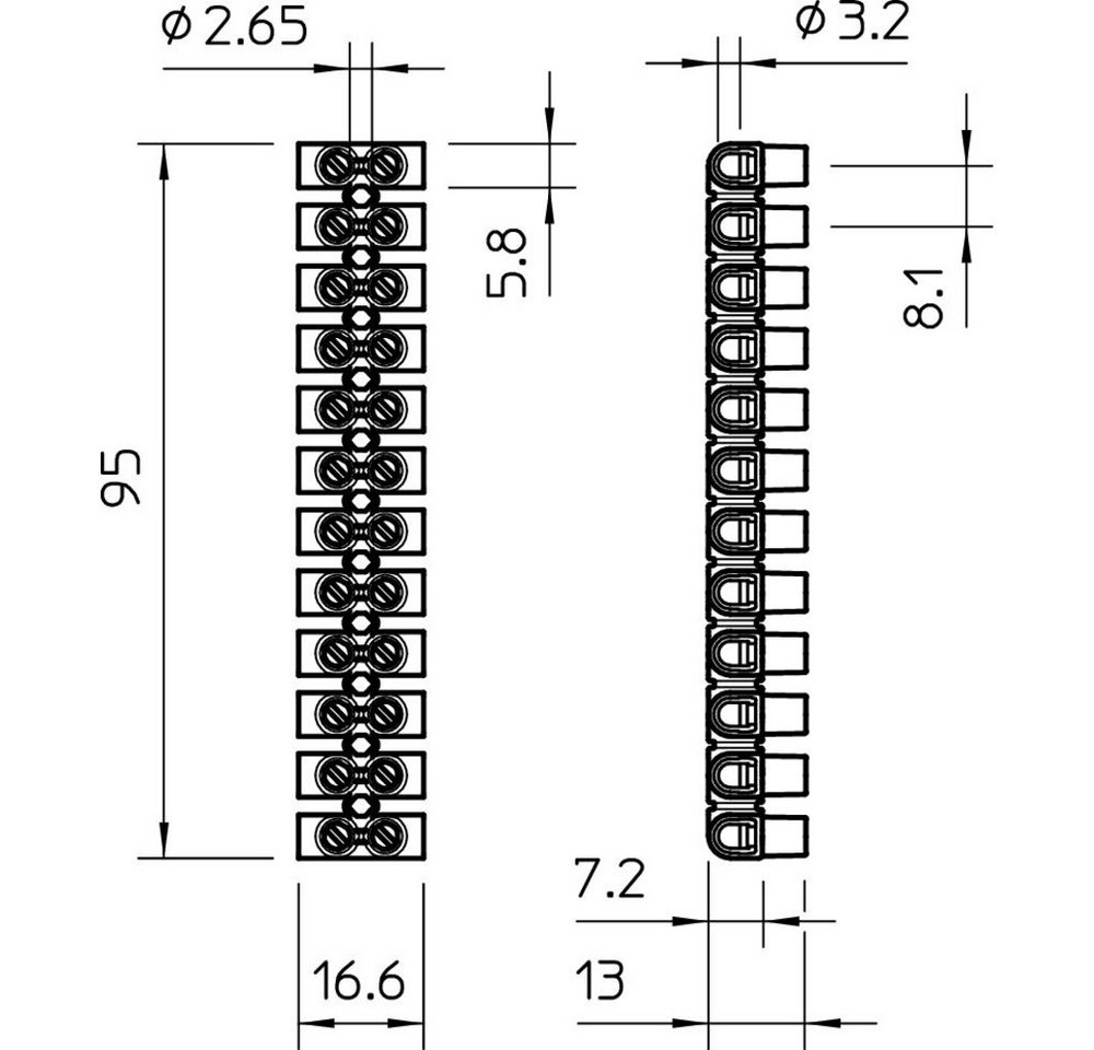 Thumbnail - OBO BETTERMANN Lüsterklemme OBO Bettermann 2056089 Reihenlüsterklemme flexibel: 4-4 mm² starr: 4-4, 72 CE SW