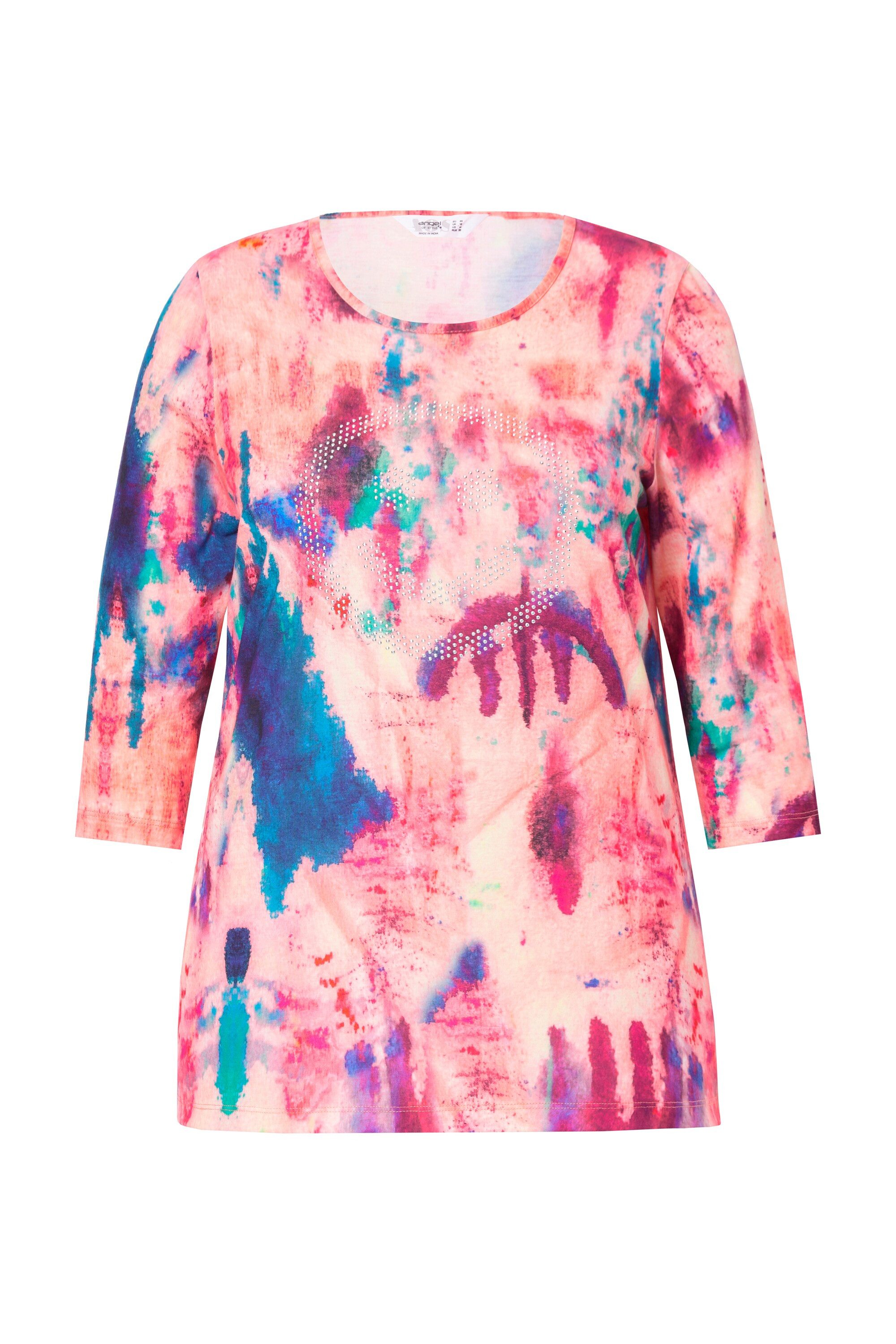 Angel of Style T-Shirt T-Shirt Straight Fit Smiley Batik-Muster günstig online kaufen