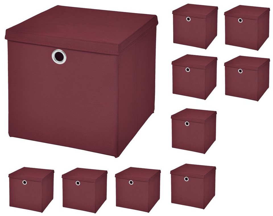 StickandShine Aufbewahrungsbox 10 Stück Faltboxen 28 x 28 x 28