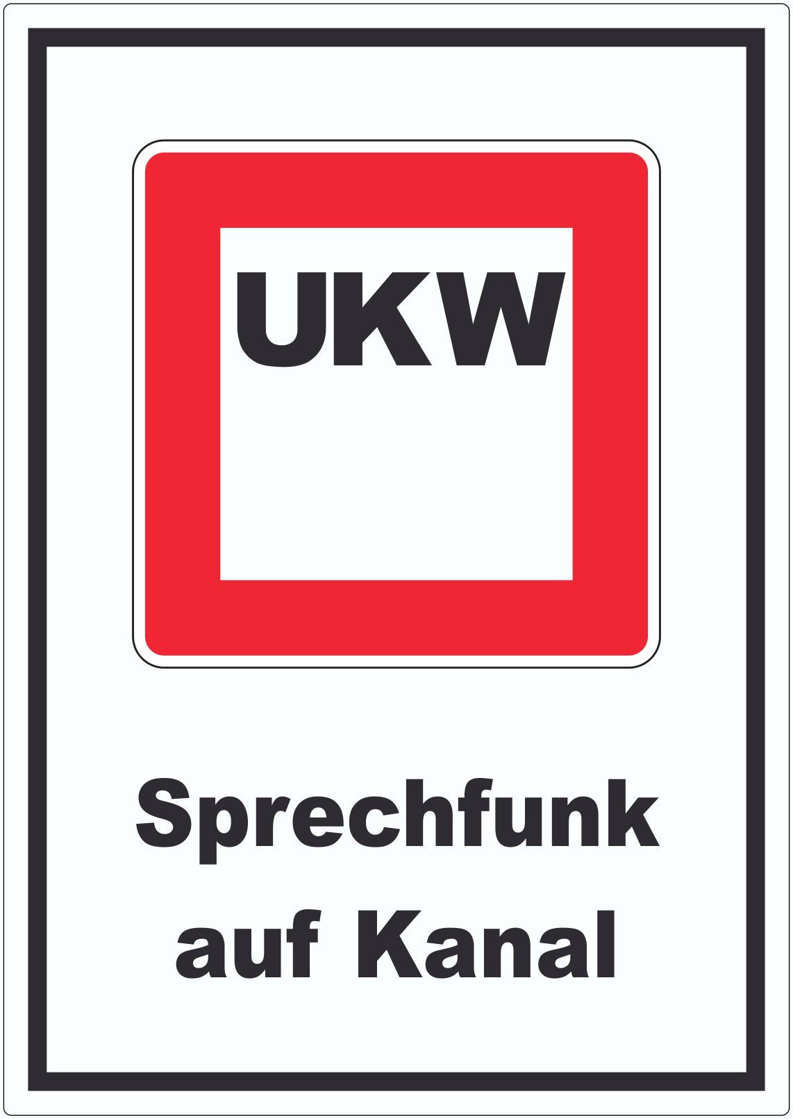 HB-Druck Aufkleber Sprechfunk auf Kanal Aufkleber, wetterfest, UV-beständig, kratzfest