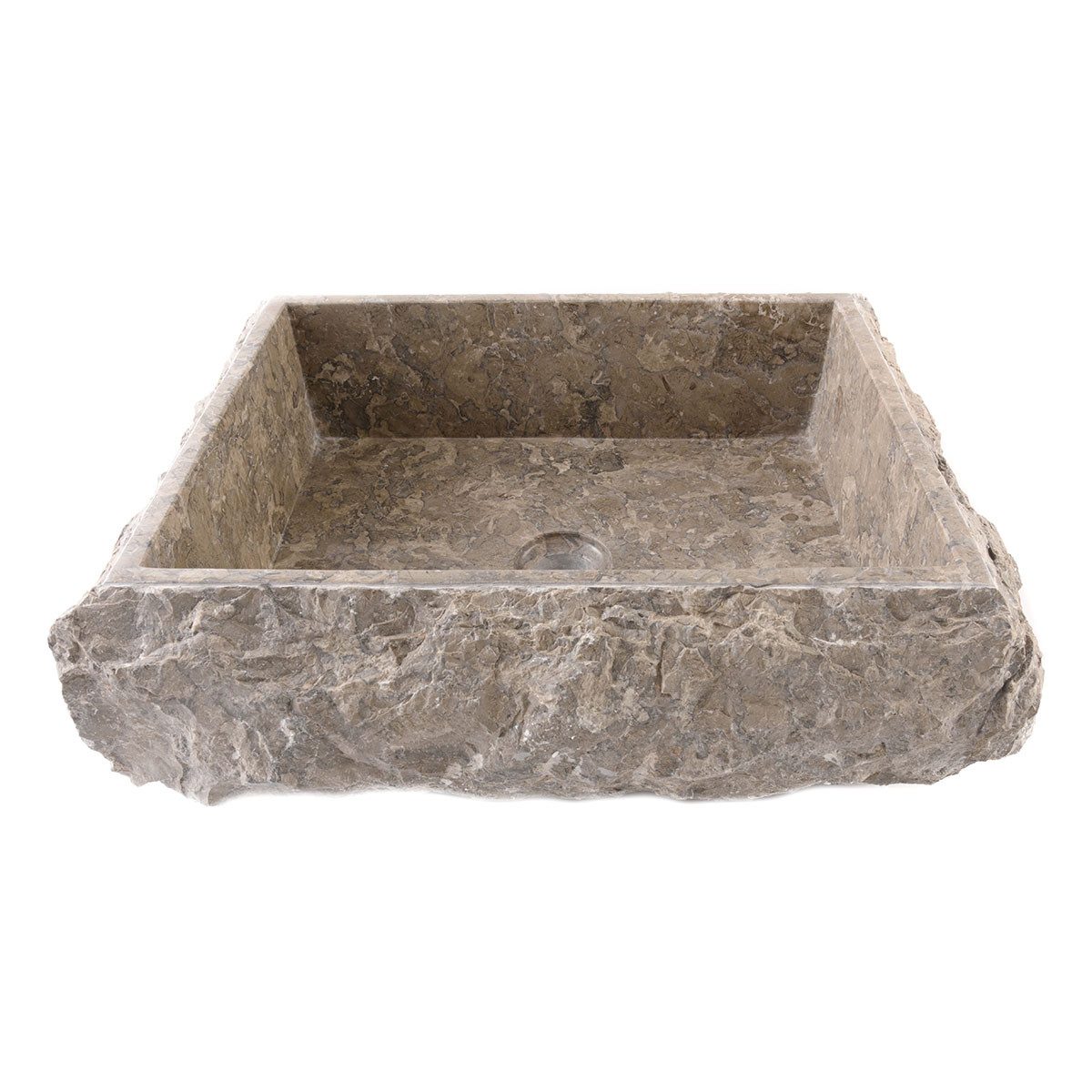 wohnfreuden Aufsatzwaschbecken Marmor - Waschbecken KOTAK 50 cm grau (Kein Set), 4_40345