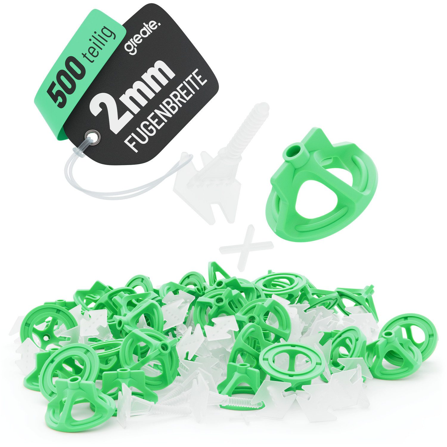 greate. Nivelliersystem 500-teiliges Fliesen Nivelliersystem 2mm günstig online kaufen