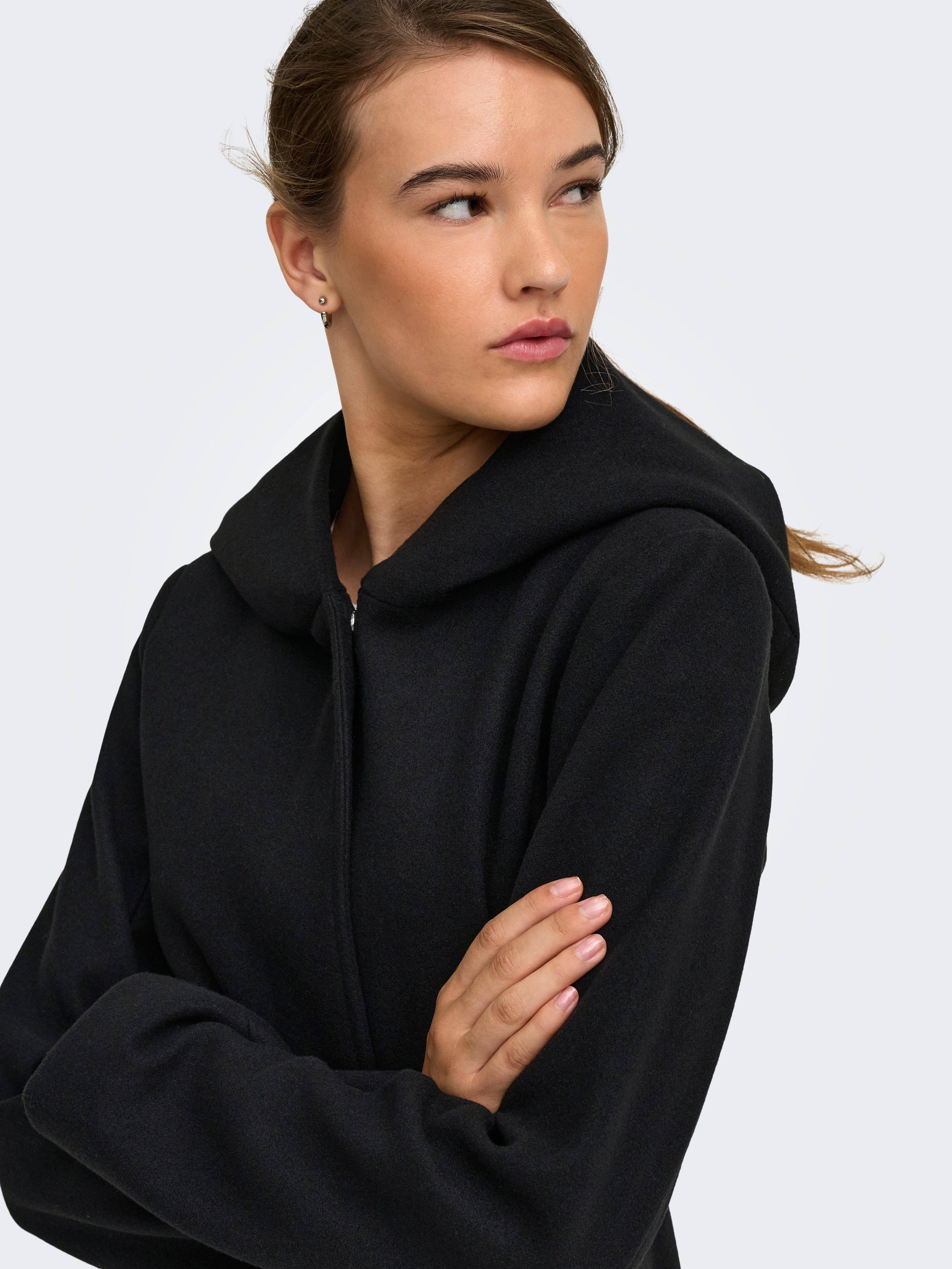 ONLY Langjacke ONLBLAKE HOOD COAT CC OTW Kunstfaser, Eingrifftaschen