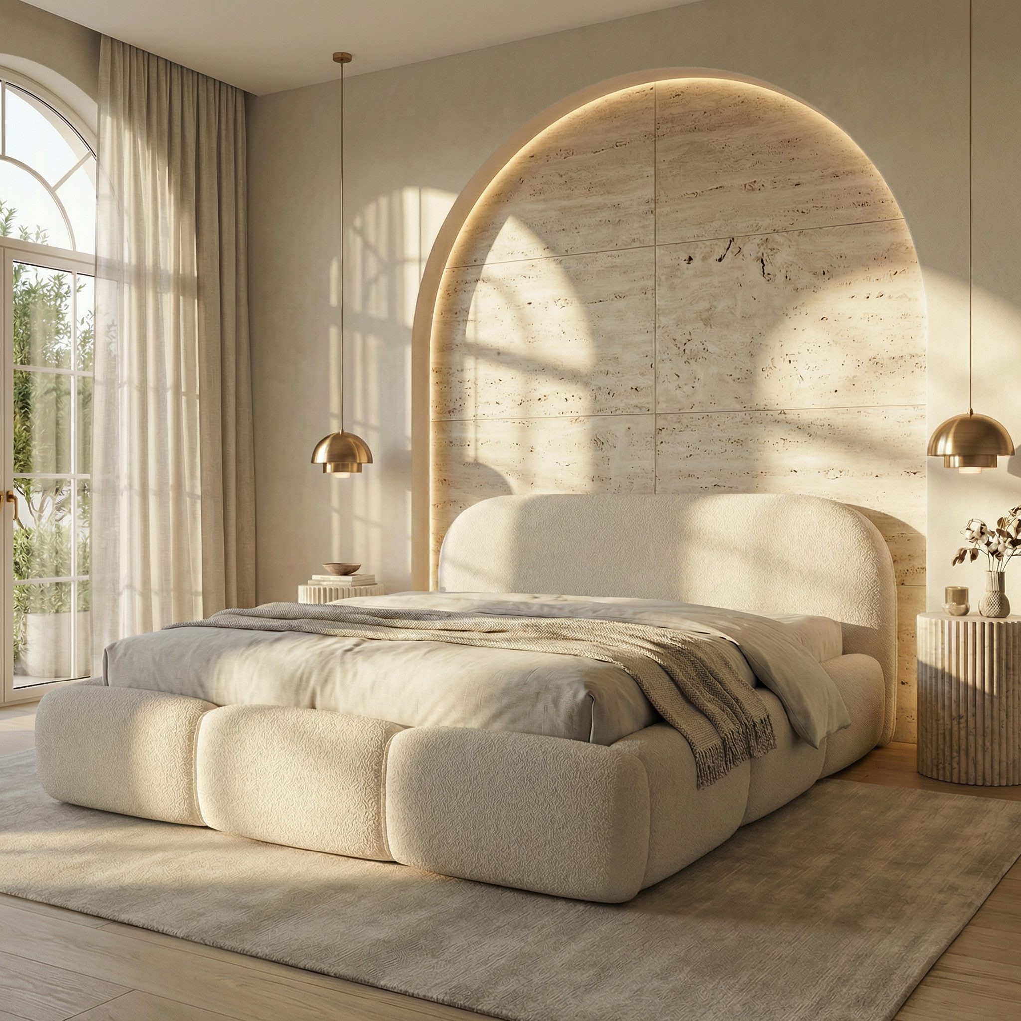 thematys Polsterbett mit Bettkasten, CLOUD 140x200 160x200 180x200 200x200cm (Kopfteil im Oversize-Look und Stauraum – weich, modern und pflegeleicht) – Bild 4 von 5