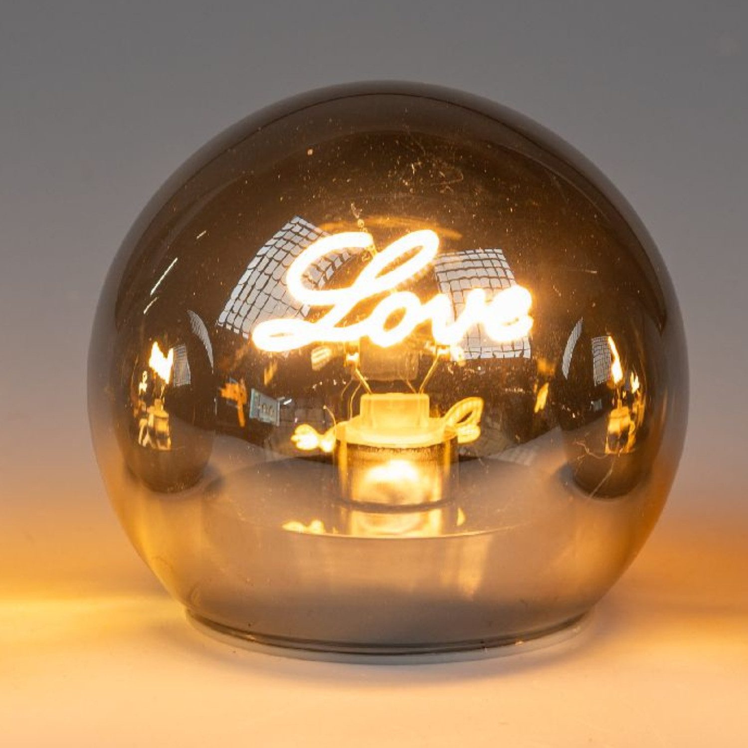 formano Dekokugel Schriftzug, mit Timerfunktion, Schwarz, Motiv: Schriftzug, Höhe: cm