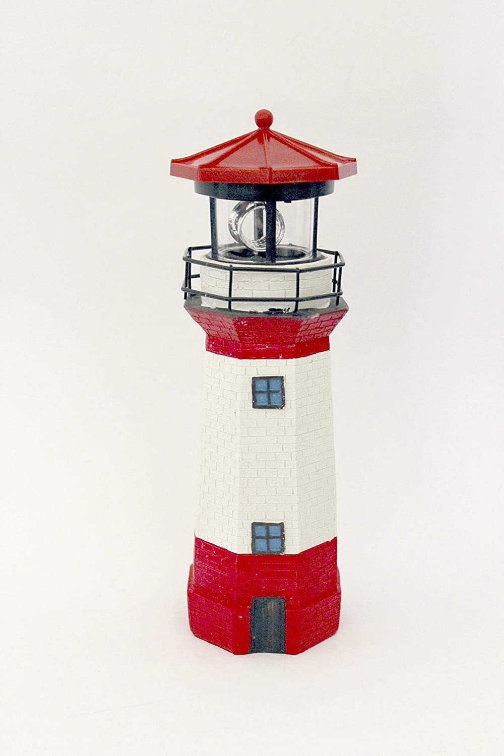 Luna24 simply great ideas... Gartenleuchte Leuchtturm, Solarleuchte, Solarlampe, Gartenbeleuchtung, rot, Tageslichtweiß